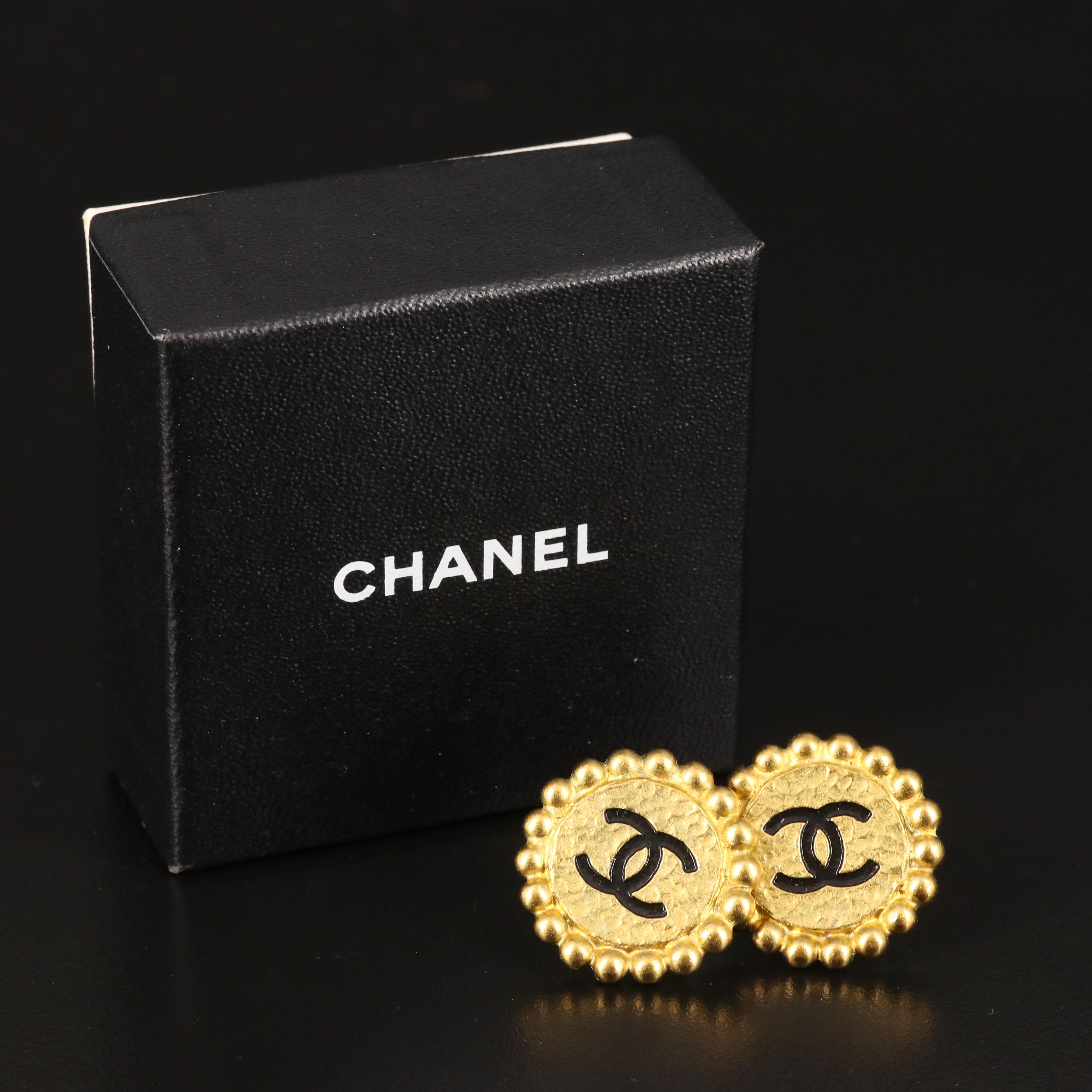 Chanel Logo Earrings with Branded Box