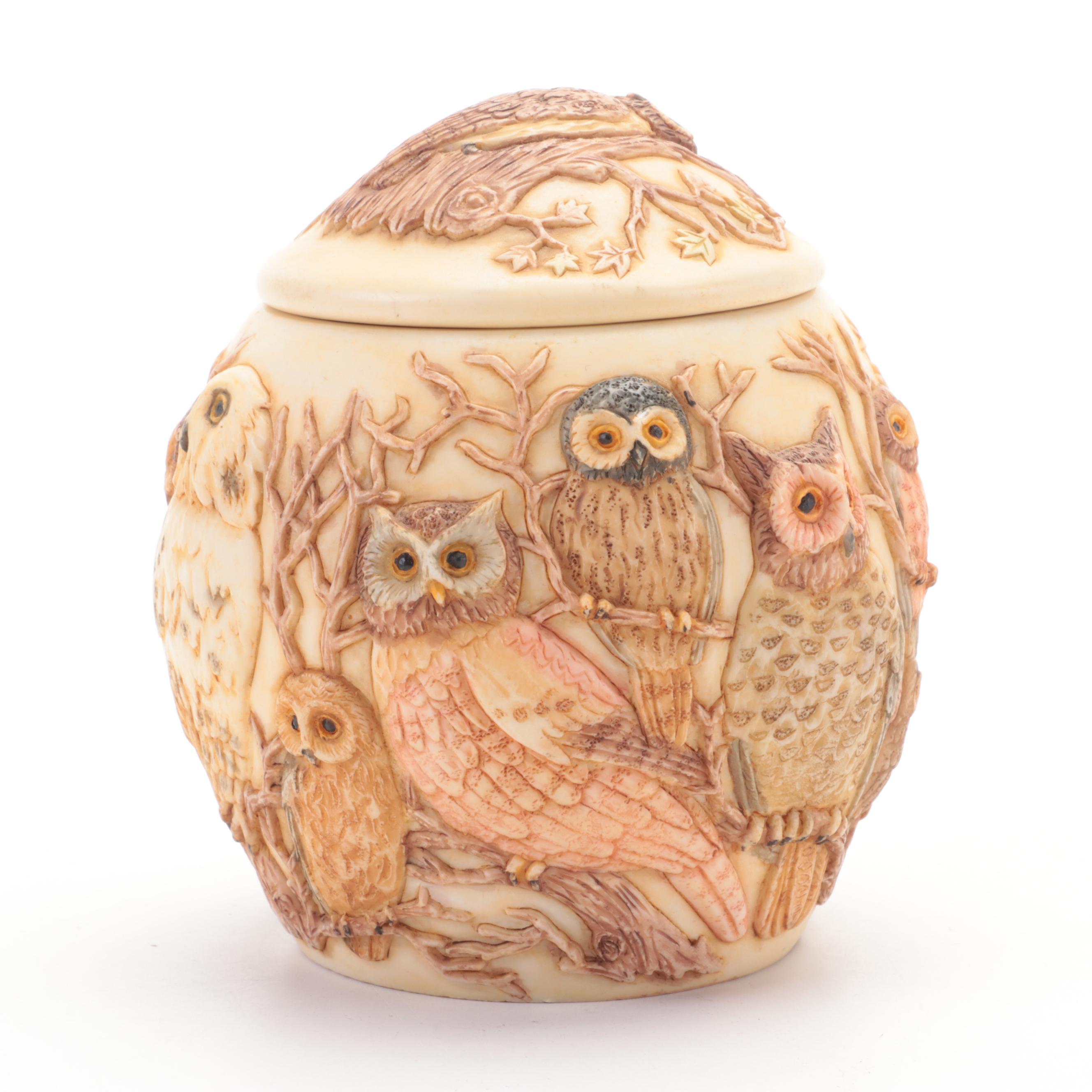 Jardinia and Monet Owl and Frog Jewelry Boxes
