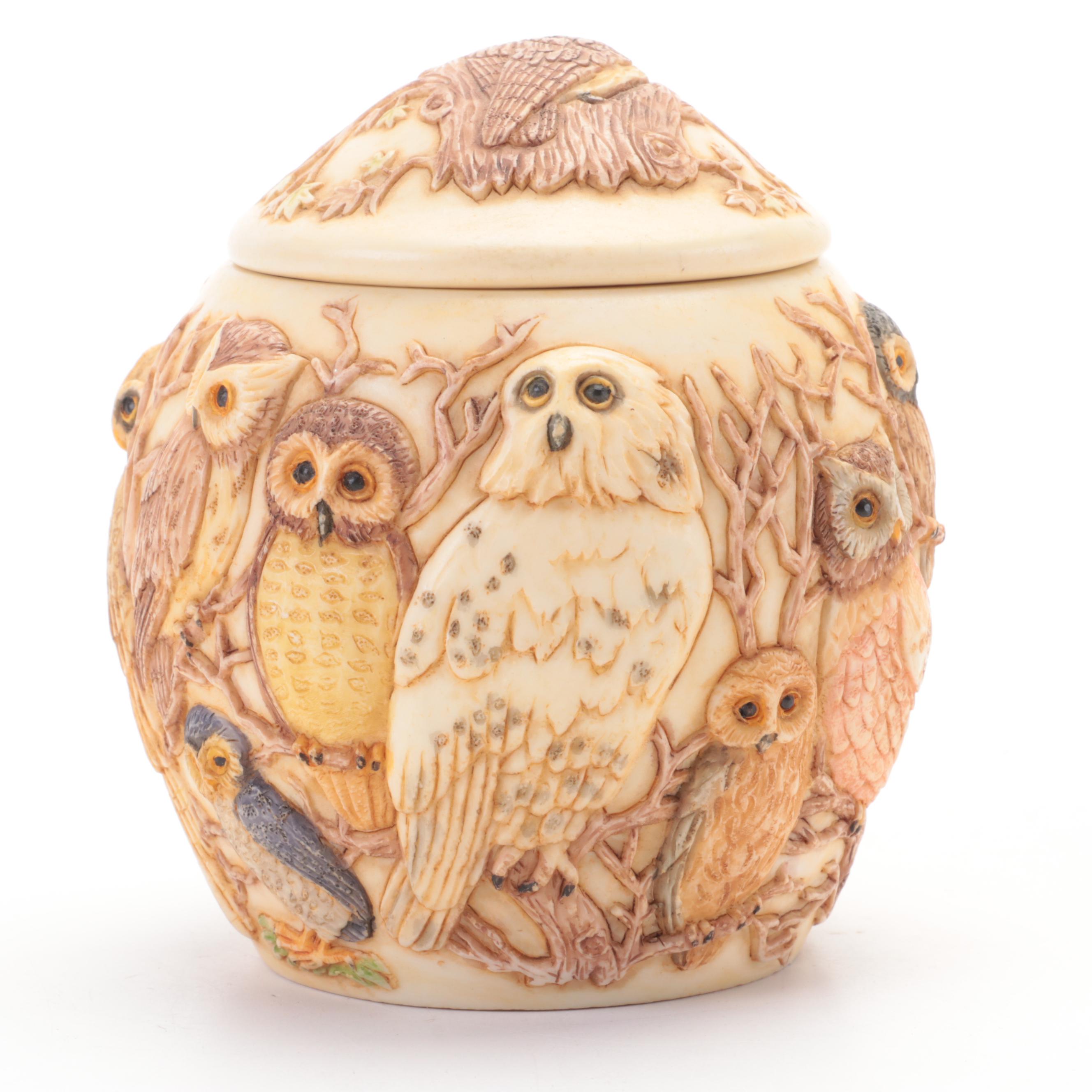 Jardinia and Monet Owl and Frog Jewelry Boxes