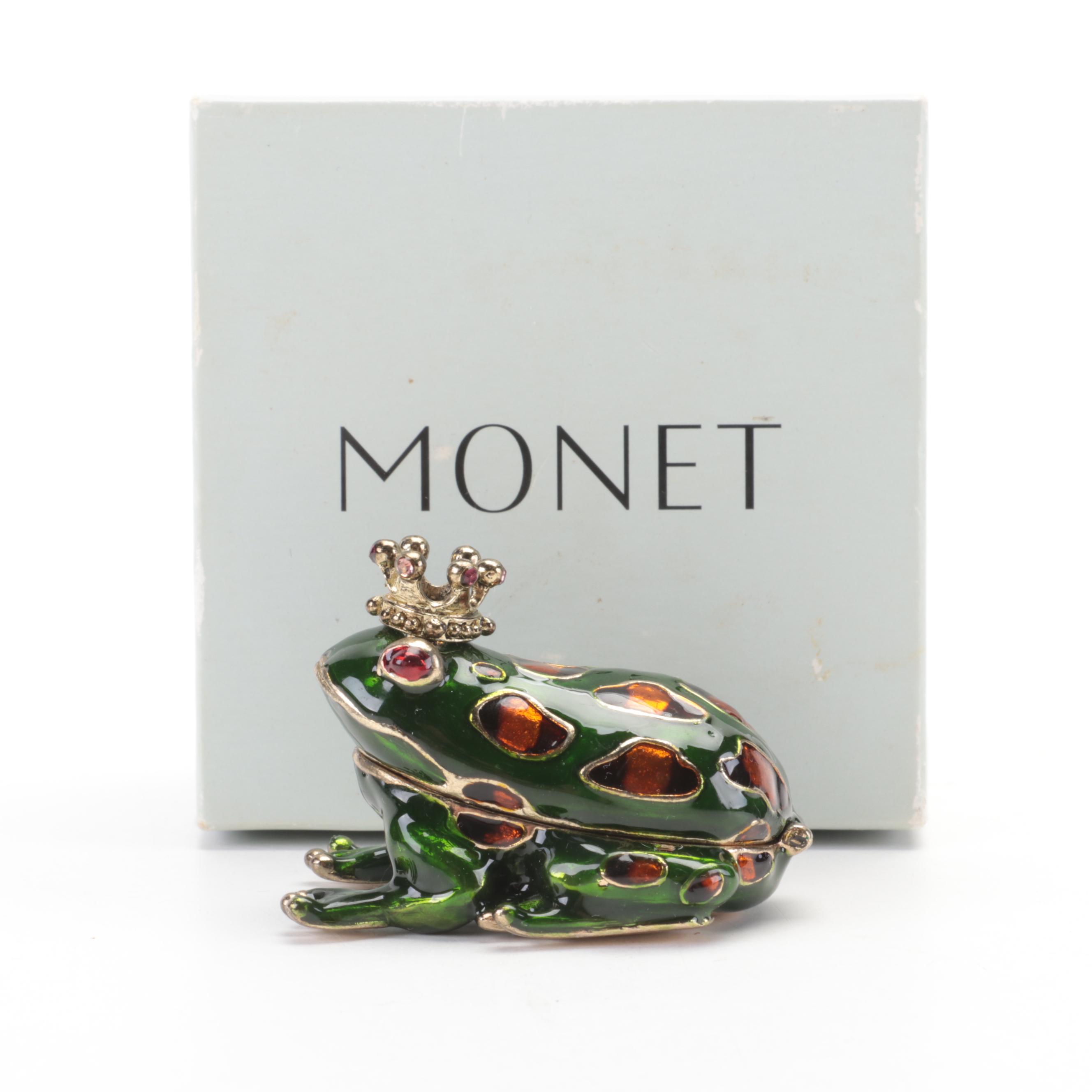 Jardinia and Monet Owl and Frog Jewelry Boxes