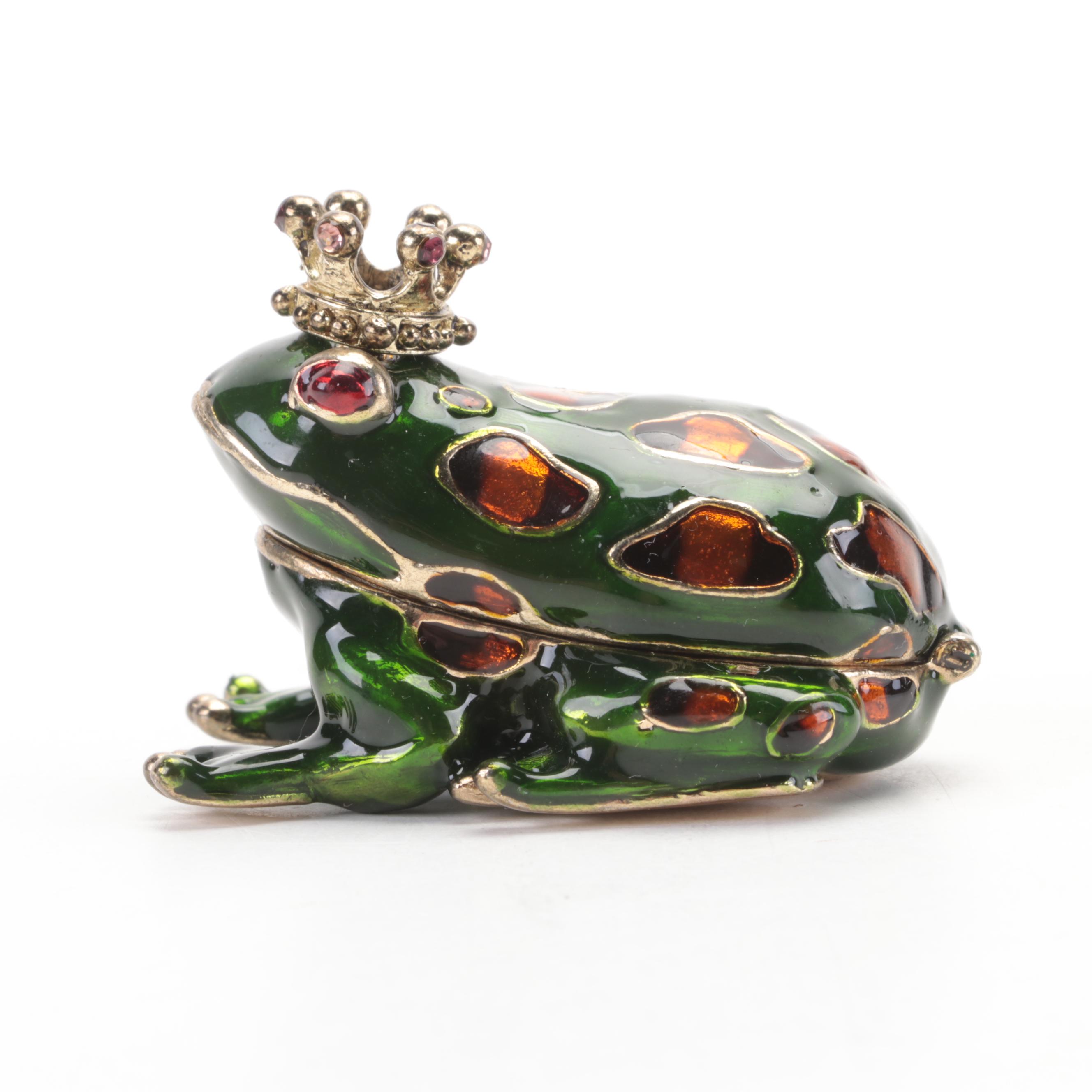 Jardinia and Monet Owl and Frog Jewelry Boxes