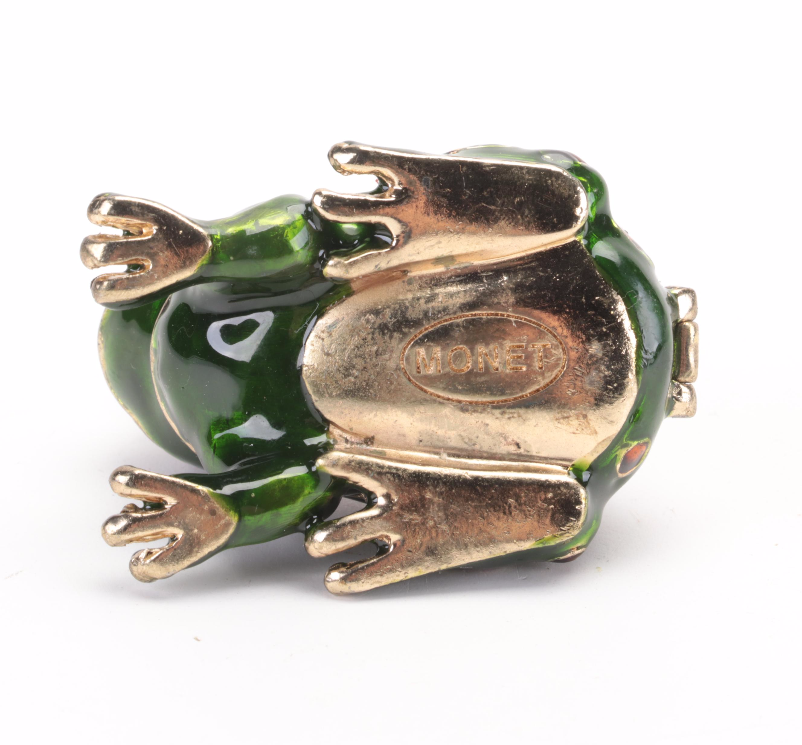 Jardinia and Monet Owl and Frog Jewelry Boxes