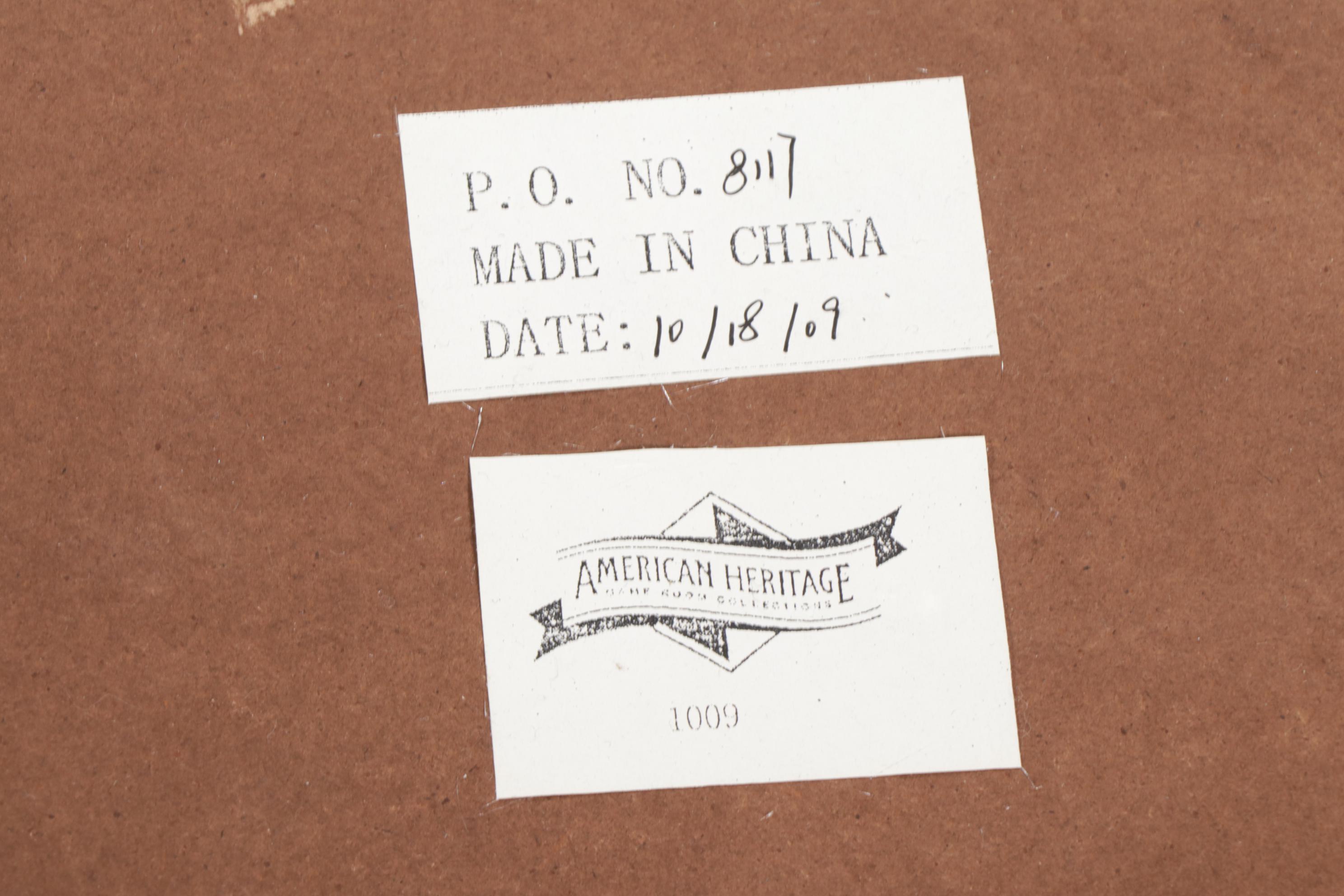 American Heritage Convertible Poker Table and Four Adjustable Rolling Armchairs