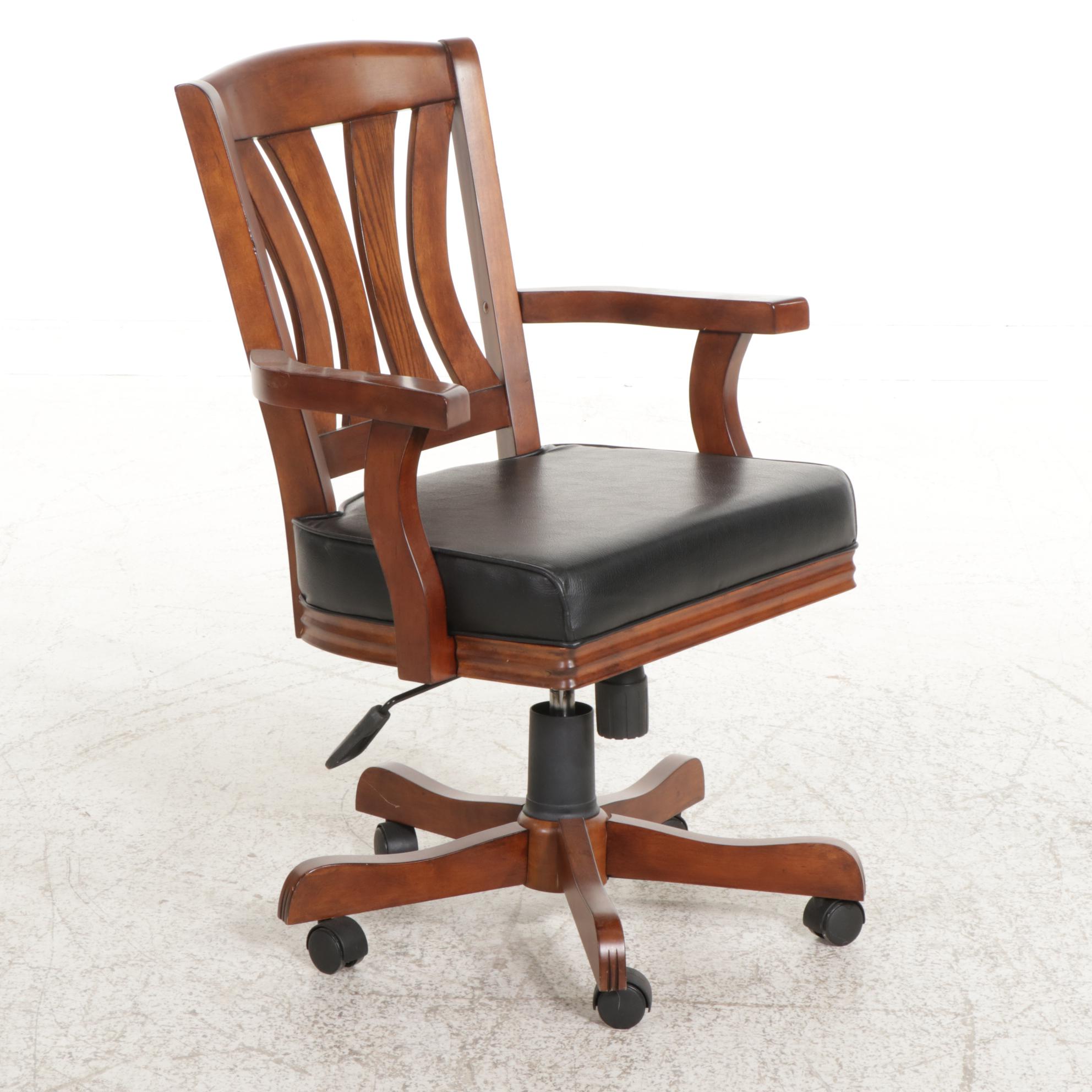 American Heritage Convertible Poker Table and Four Adjustable Rolling Armchairs