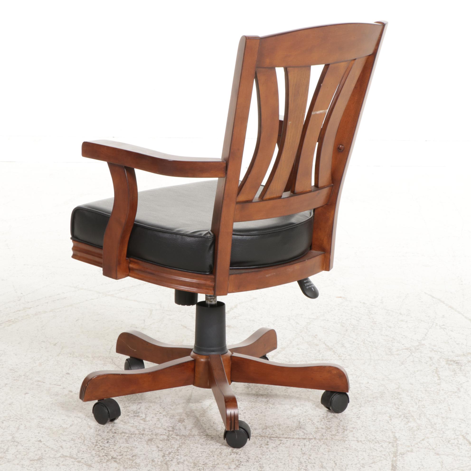 American Heritage Convertible Poker Table and Four Adjustable Rolling Armchairs