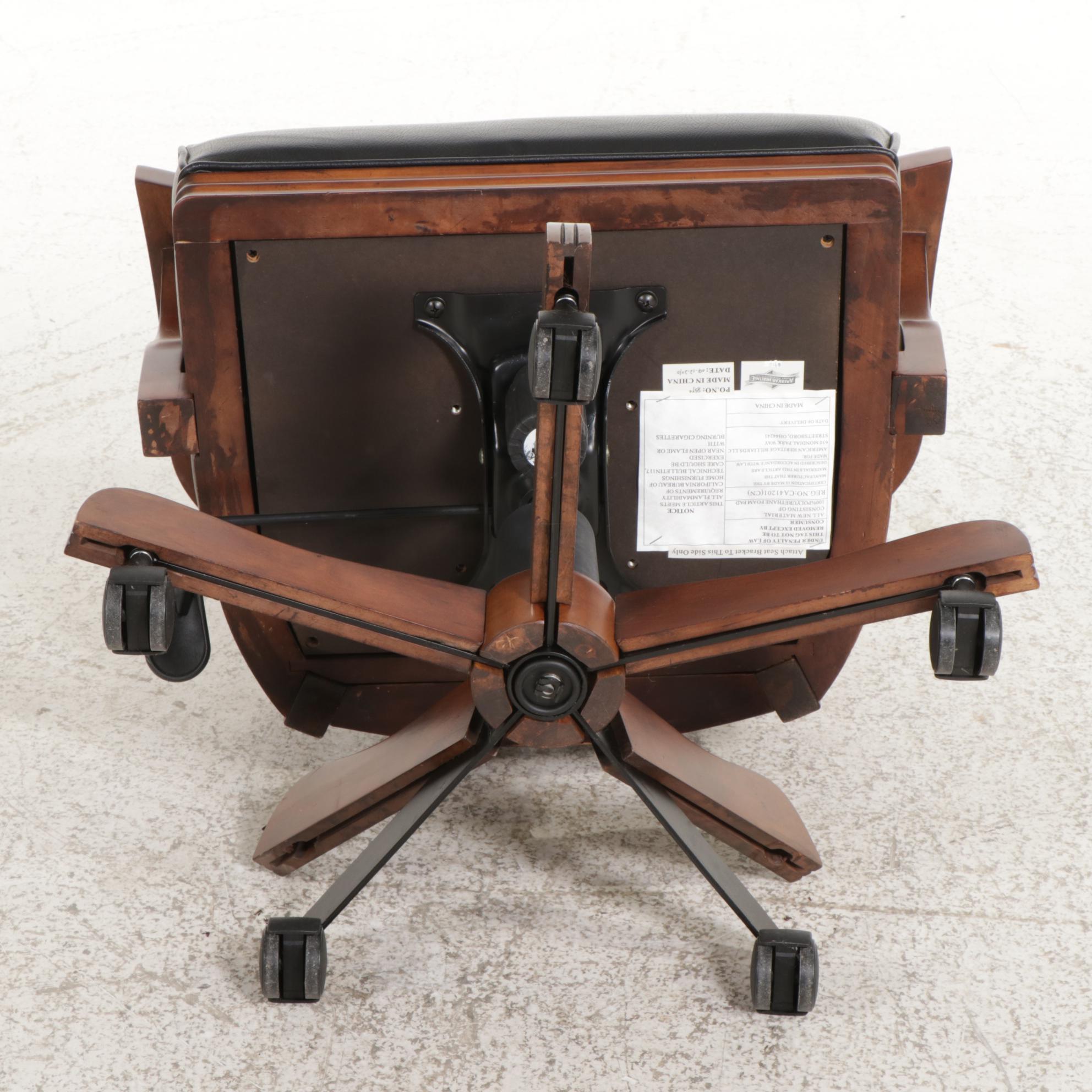 American Heritage Convertible Poker Table and Four Adjustable Rolling Armchairs