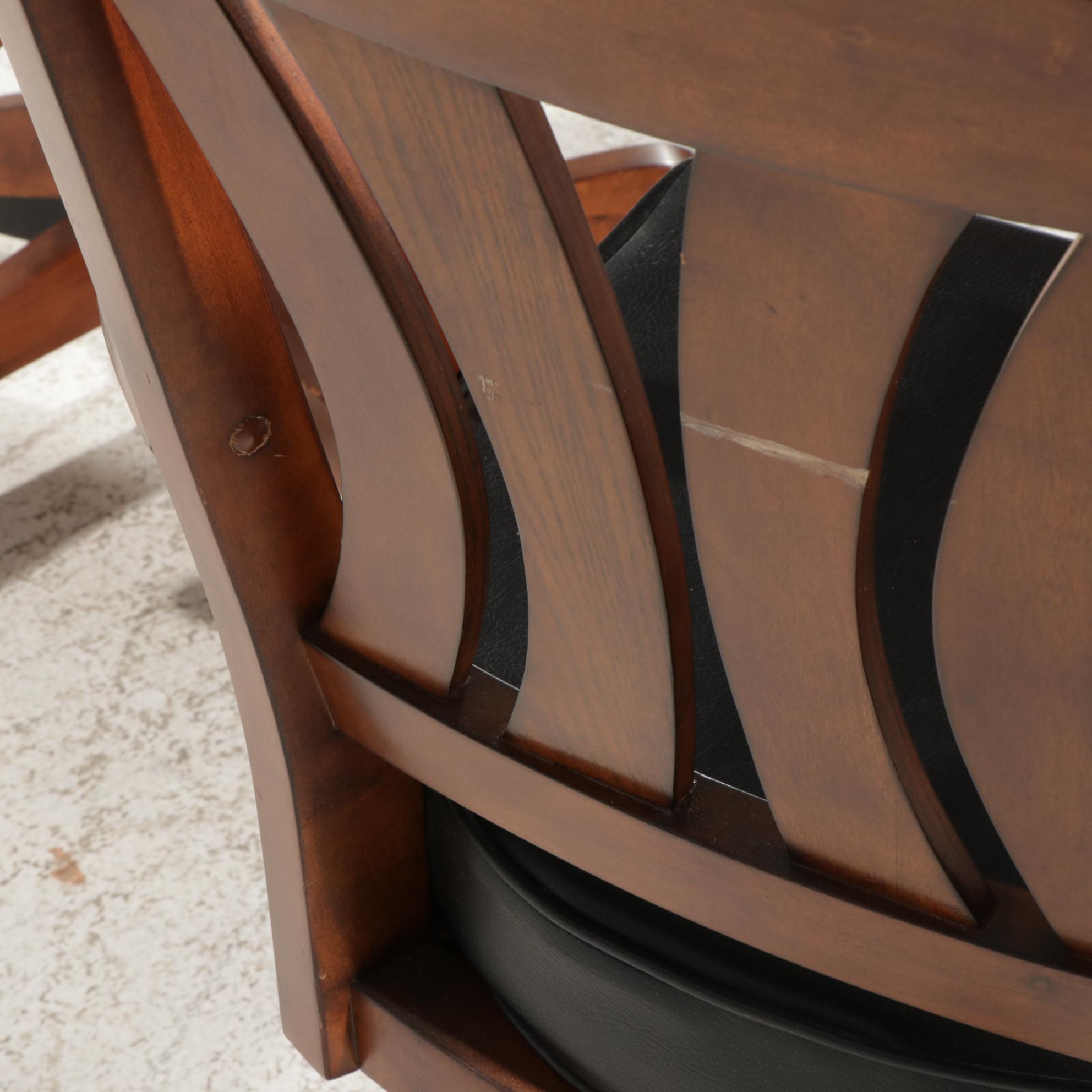 American Heritage Convertible Poker Table and Four Adjustable Rolling Armchairs