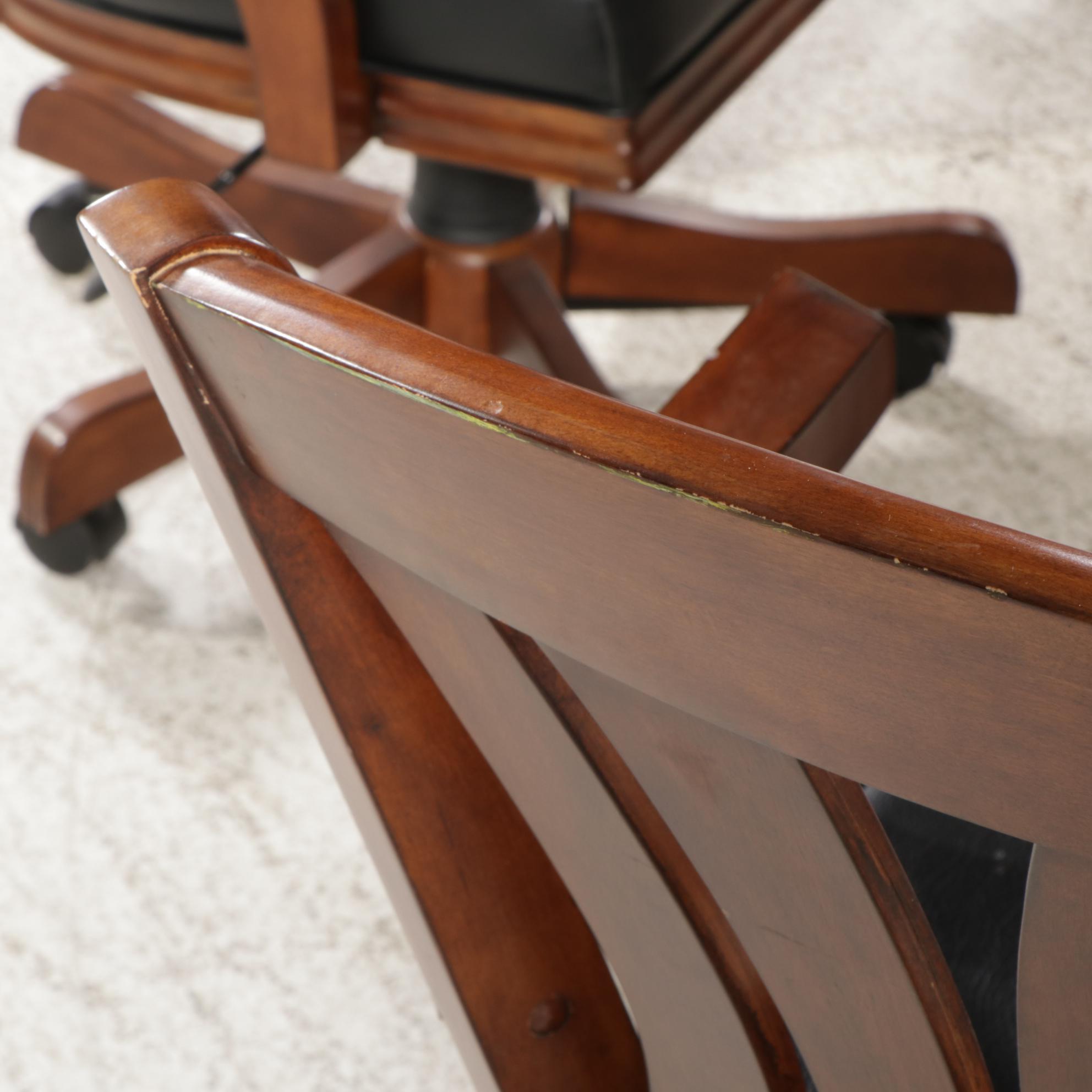 American Heritage Convertible Poker Table and Four Adjustable Rolling Armchairs