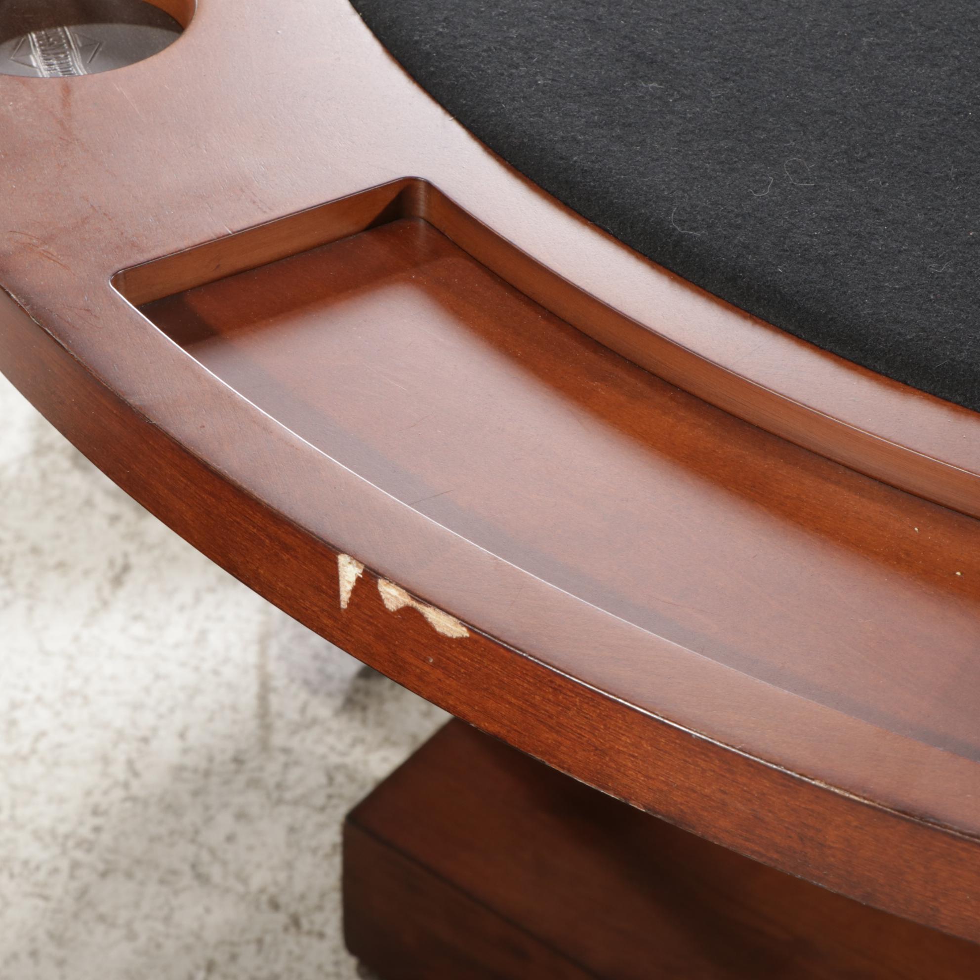 American Heritage Convertible Poker Table and Four Adjustable Rolling Armchairs