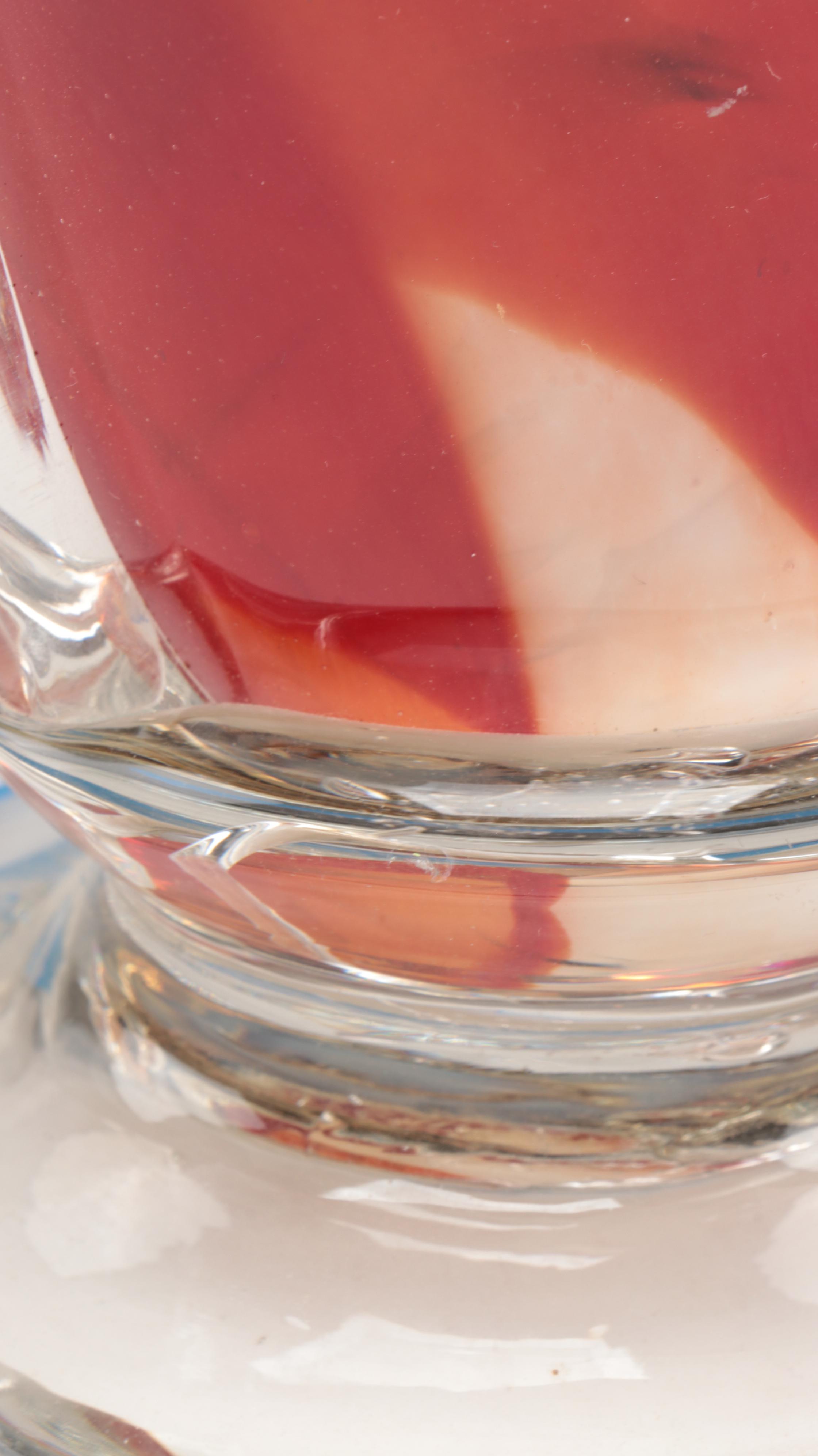 Mark Rosenbaum for Rosetree Blown Footed Studio Art Glass Shoulder Vase, 2006