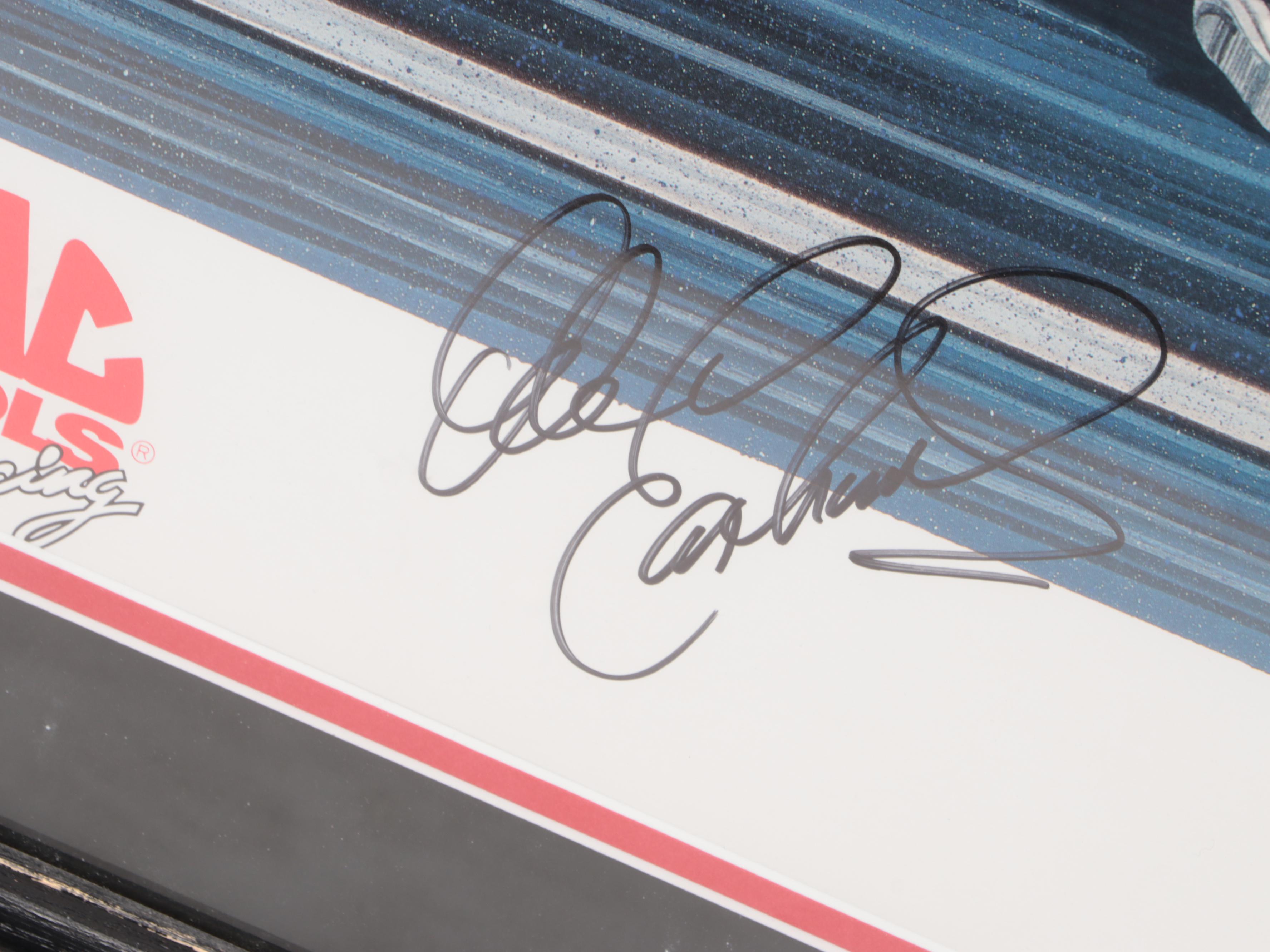 Dale Earnhardt Jr. Signed Framed Mac Tools Racing Color Poster
