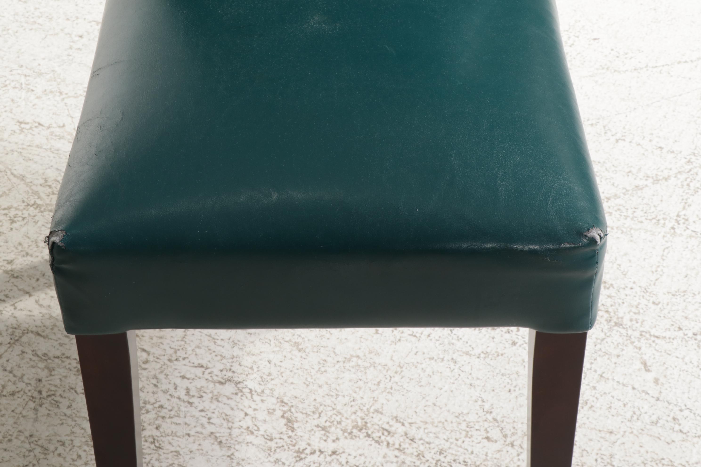 Round Glass Top Dining Table with Four Pier 1 Chairs