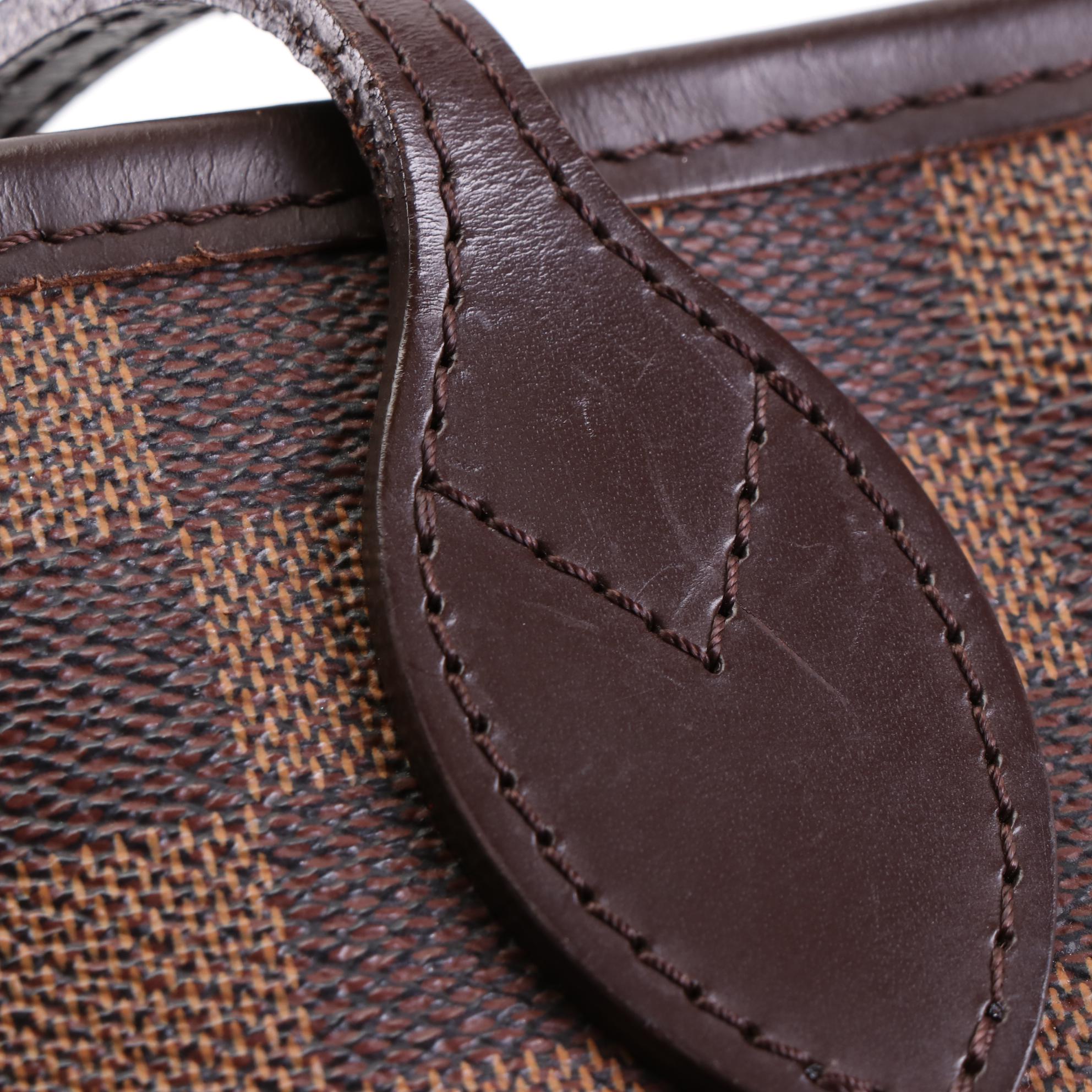 Louis Vuitton Neverfull MM in Damier Ebene Canvas and Leather with Box