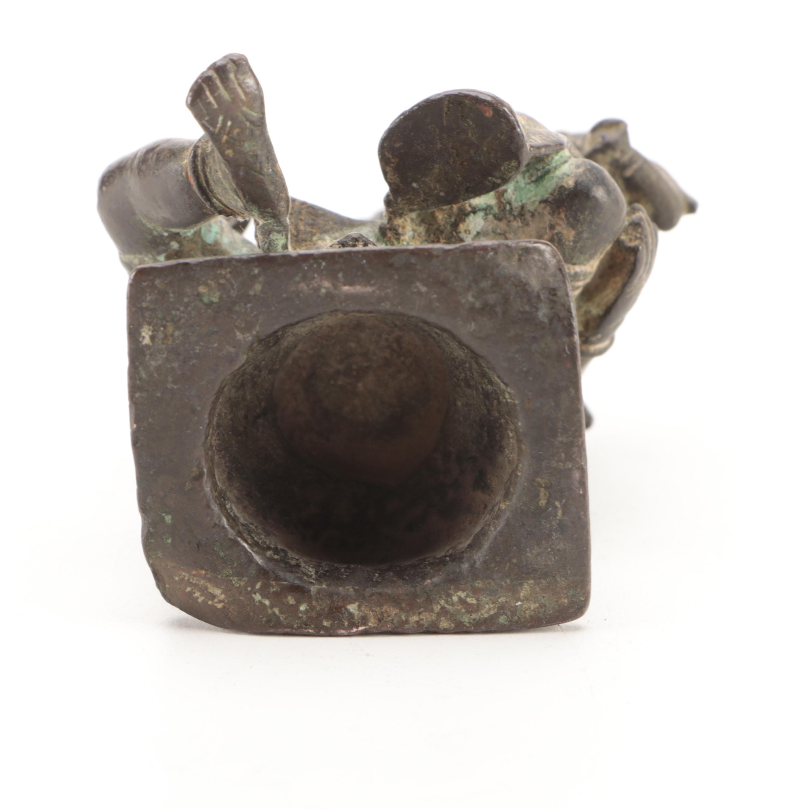 Southeast Asian Brass Hindu Shiv Mata Parvati Figurine