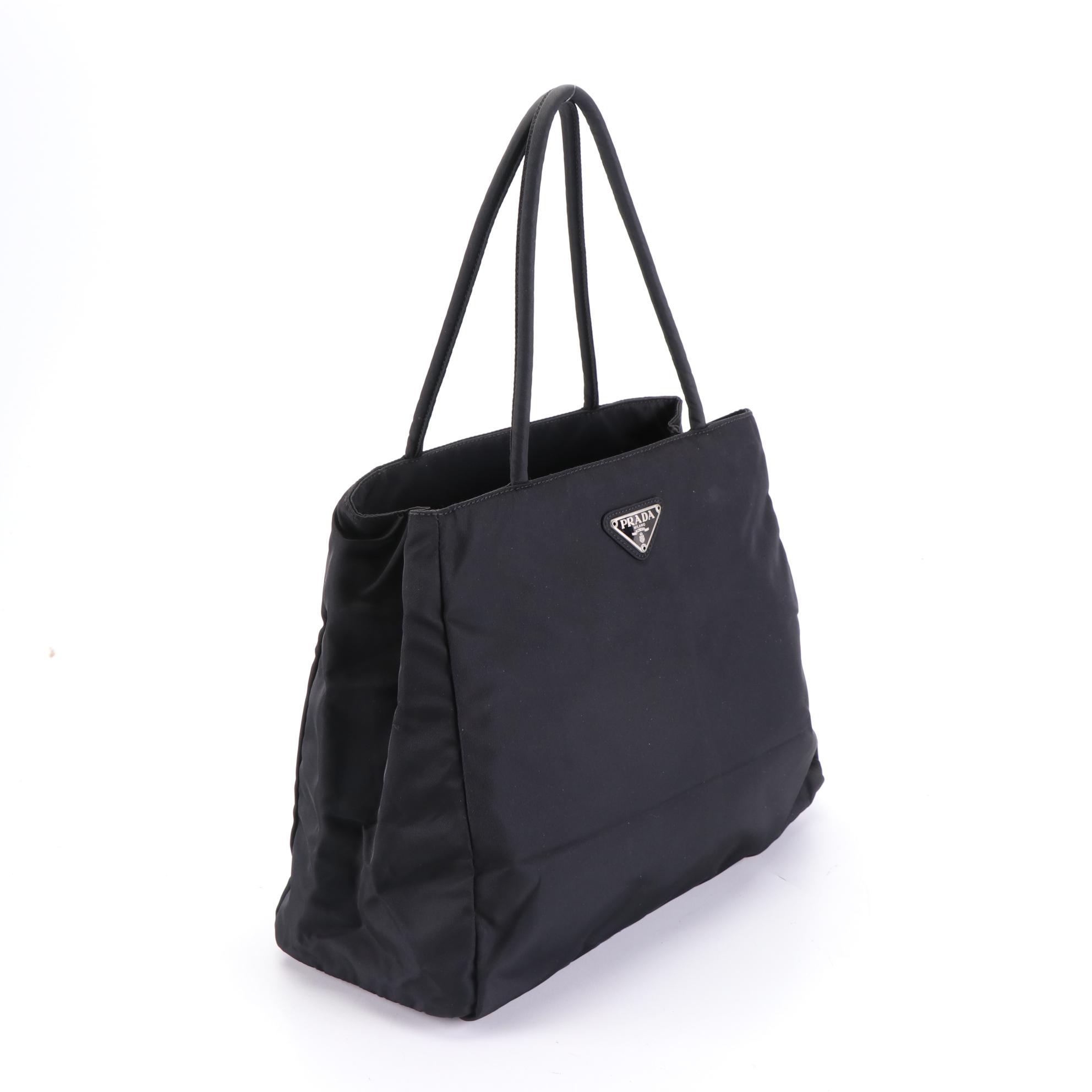 Prada Small Tote in Black Nylon Gabardine