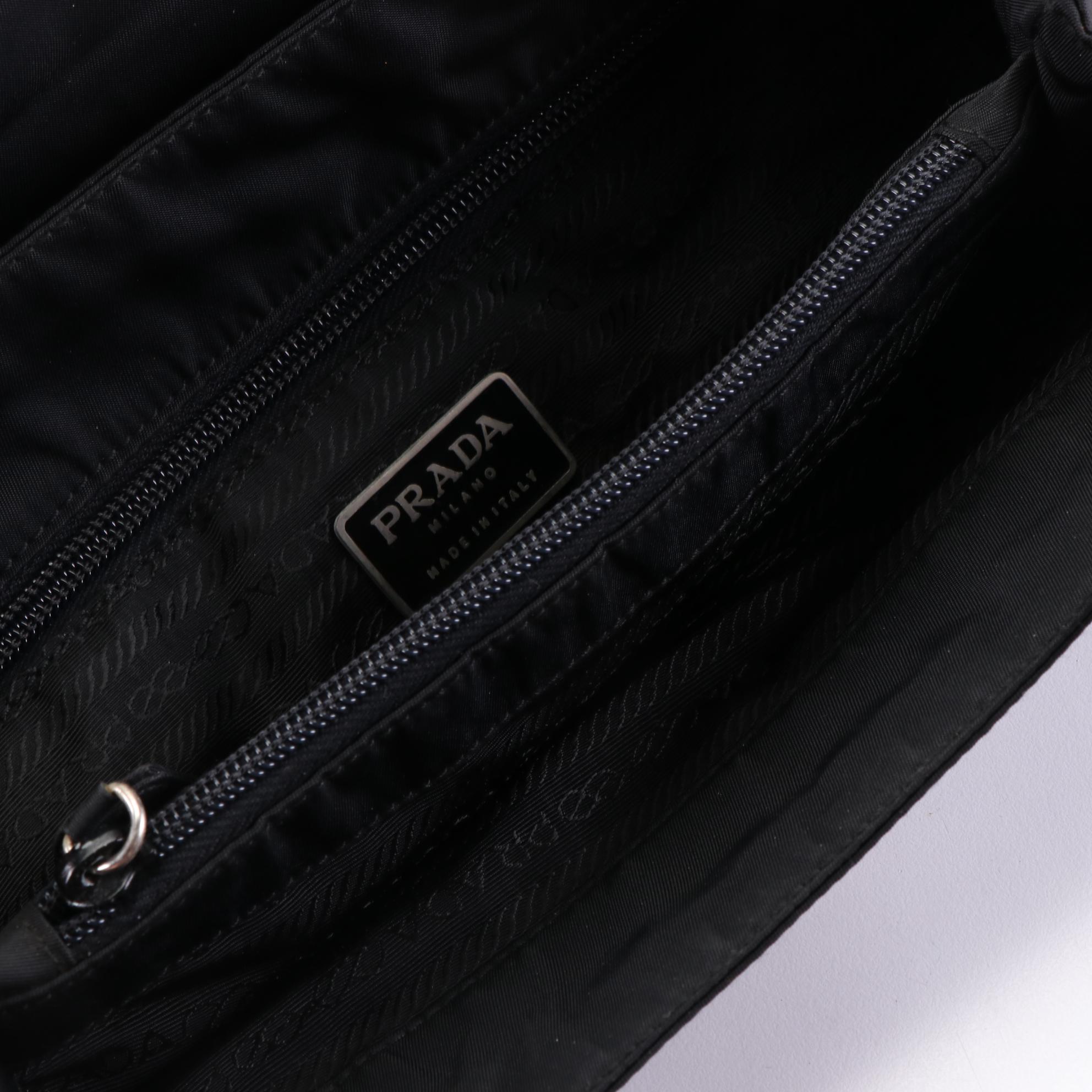 Prada Small Tote in Black Nylon Gabardine