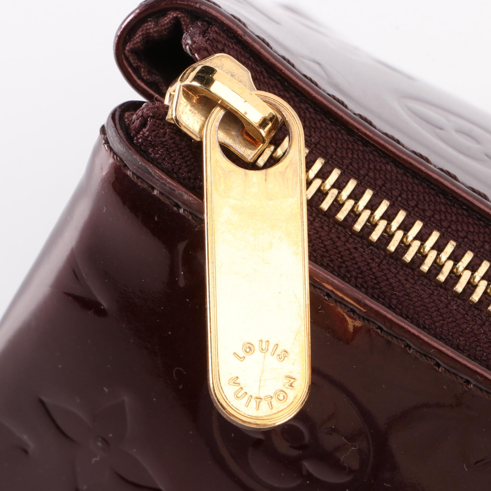 Louis Vuitton Rosewood Ave in Rouge Fauviste Monogram Vernis/Vachetta Leather