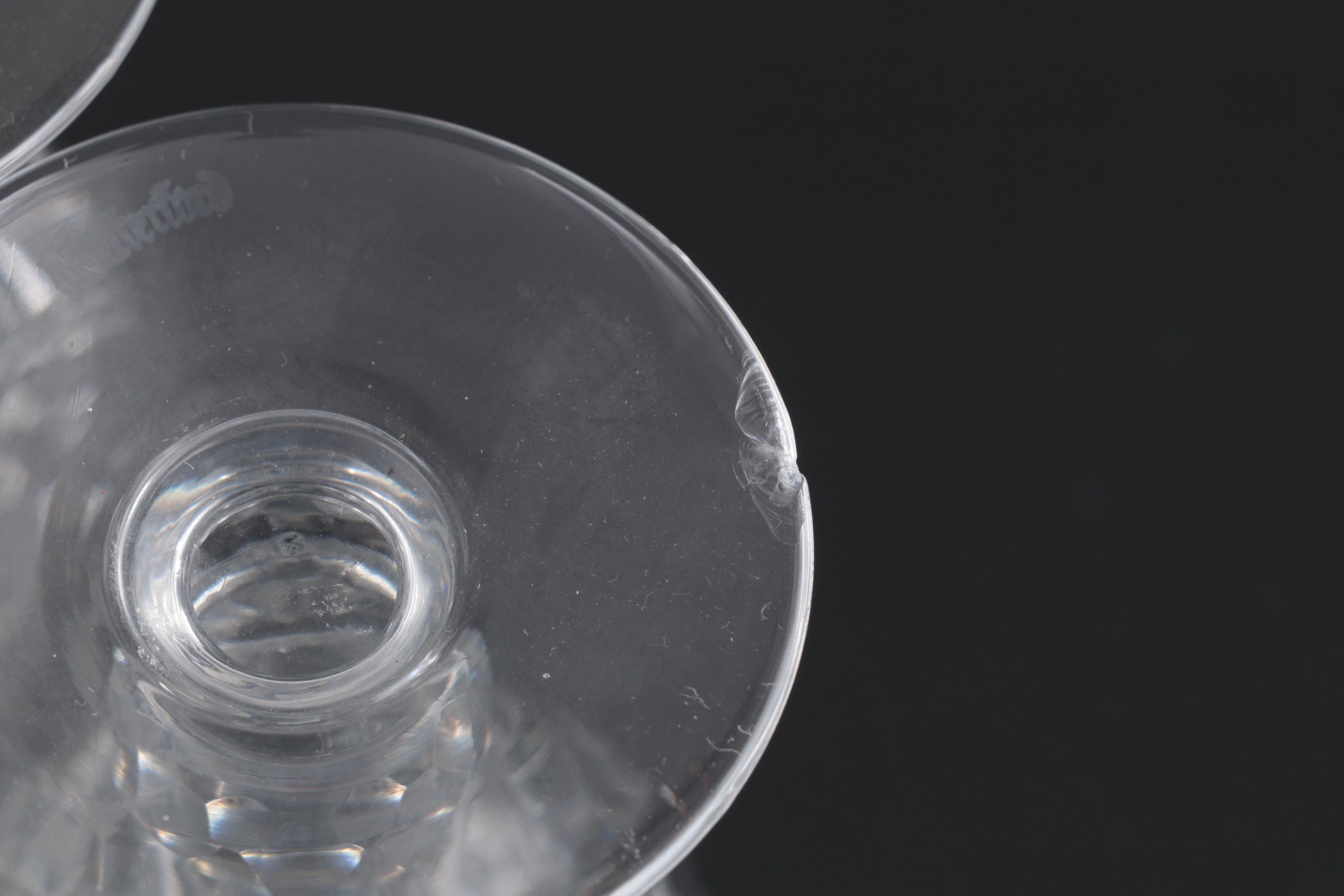 Waterford Crystal "Colleen" Water Goblets, White Wine Glasses and Sherry Glasses