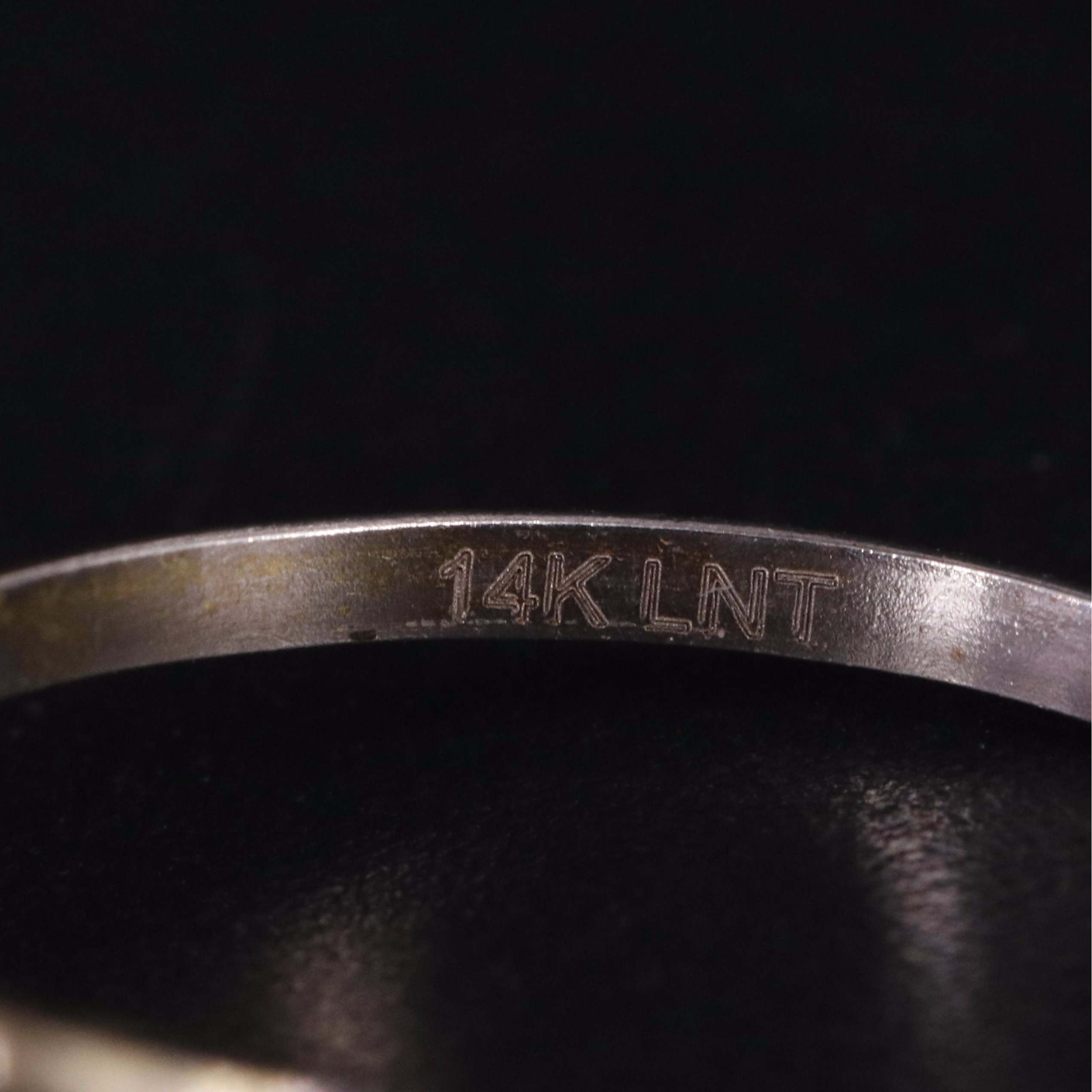 14K Amethyst and White Topaz Ring