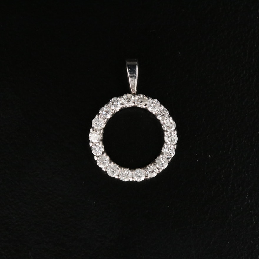 14K 0.45 CTW Diamond Circle Pendant