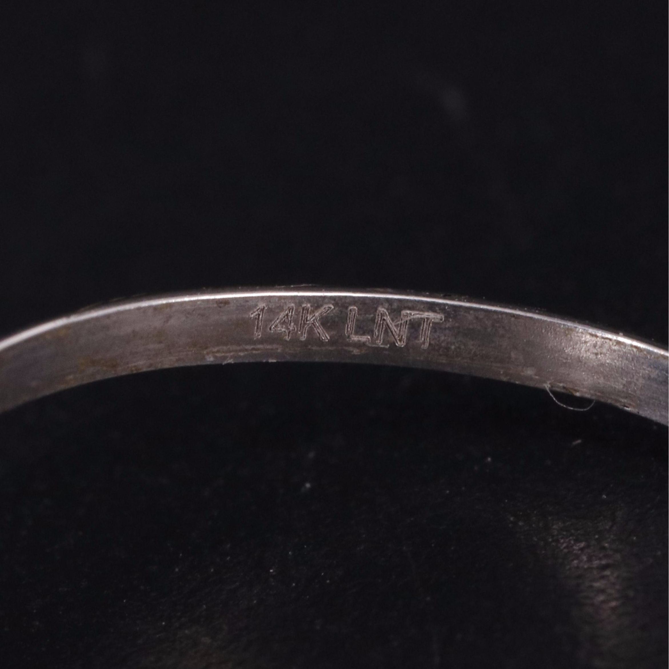 14K Opal and Moissanite Ring