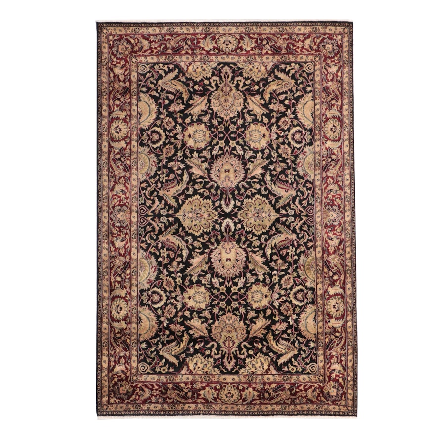 5'9 x 8'11 Hand-Knotted Indian Agra Area Rug