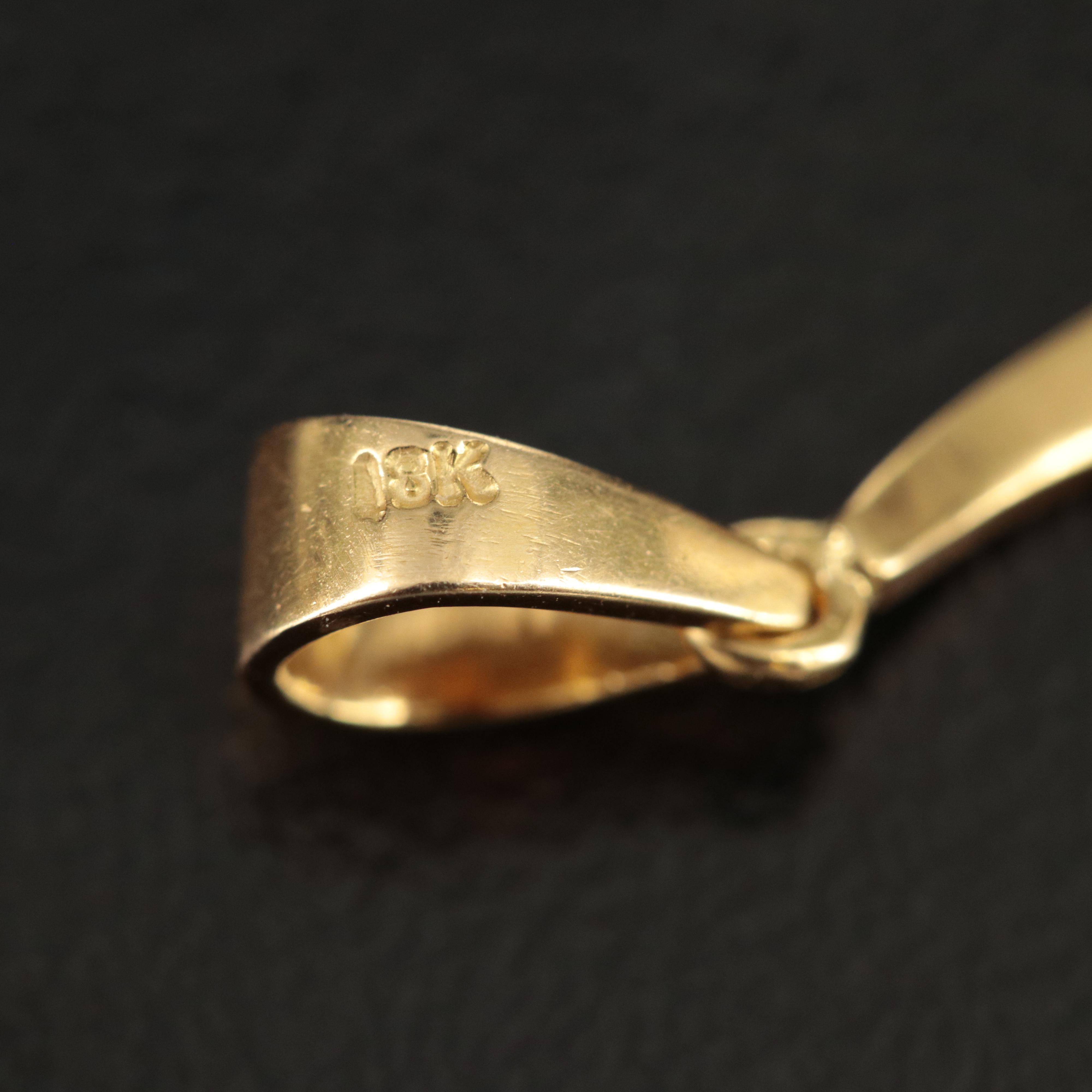 18K Emerald and Diamond Pendant