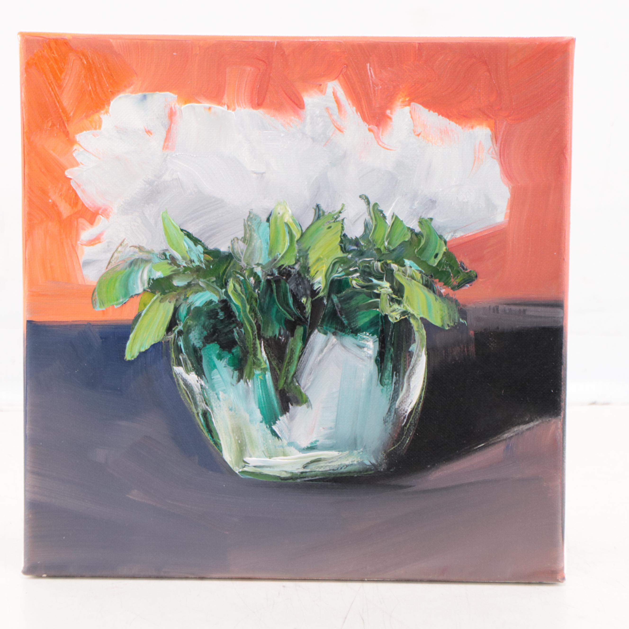 José M. Lima Floral Still Life Oil Painting, 2022