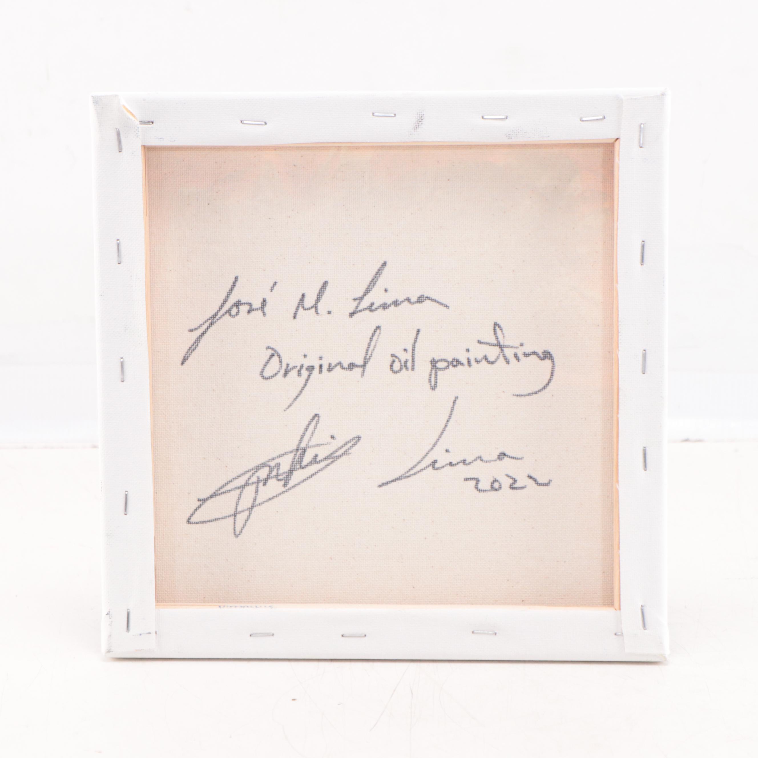 José M. Lima Floral Still Life Oil Painting, 2022