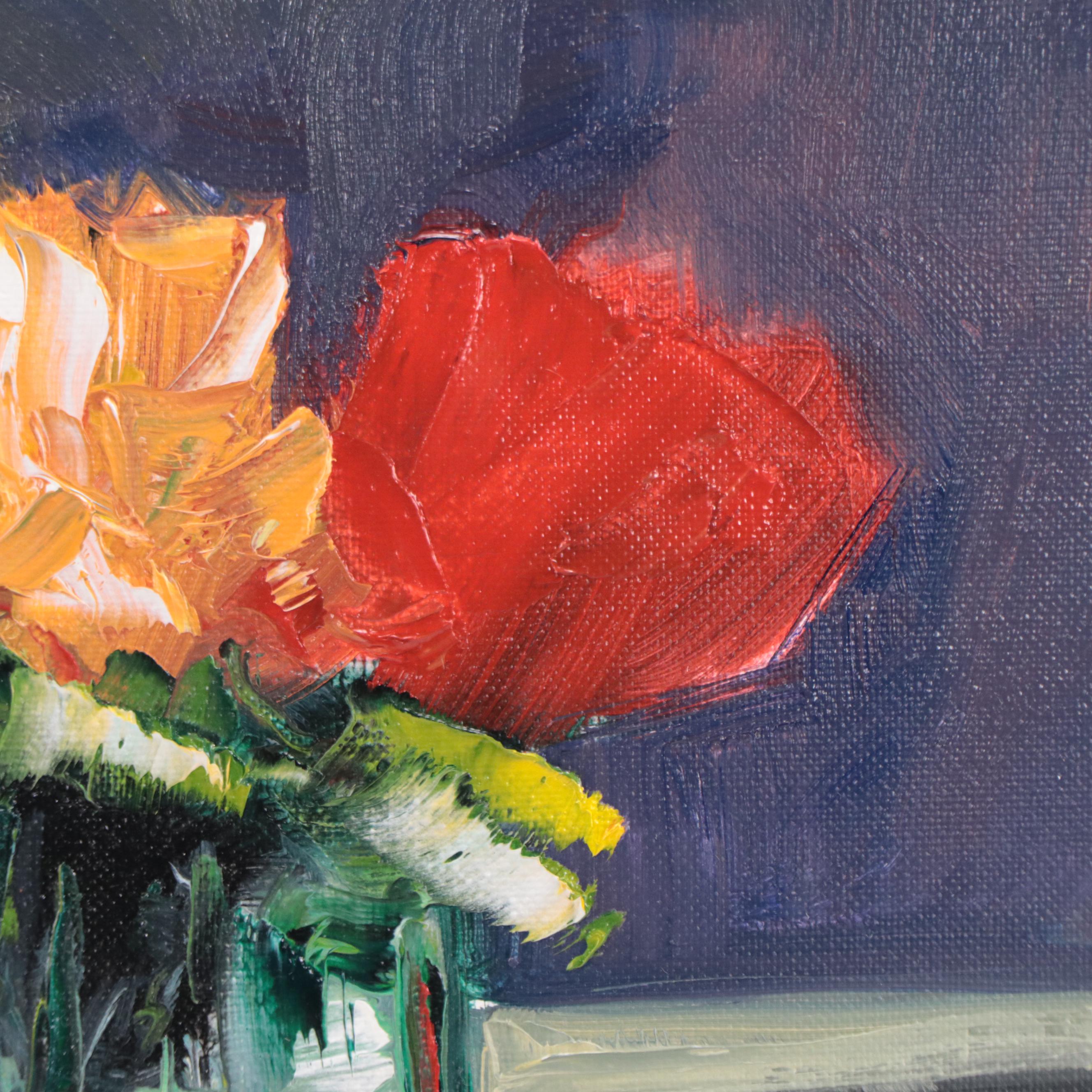 José M. Lima Floral Still Life Oil Painting, 2022