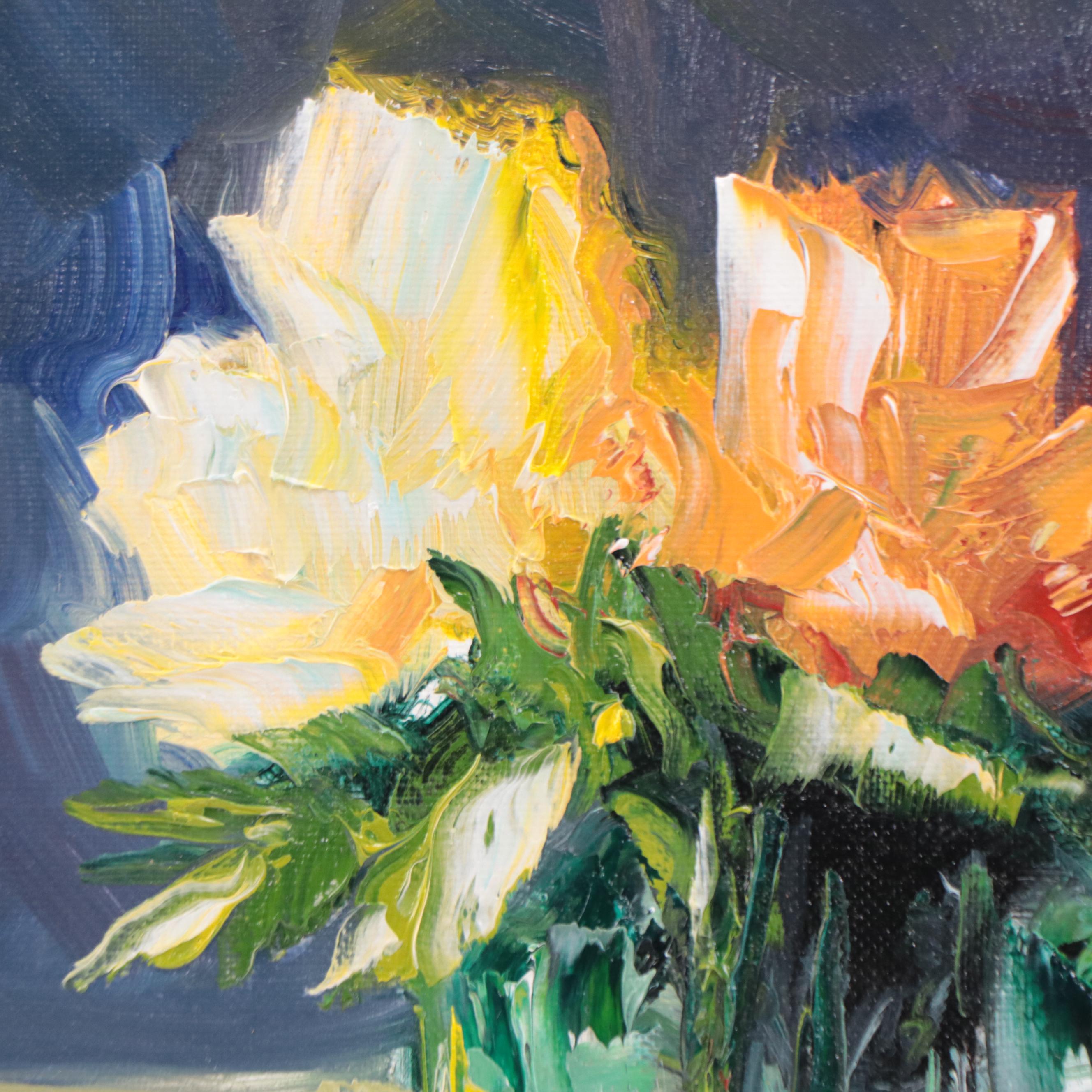 José M. Lima Floral Still Life Oil Painting, 2022