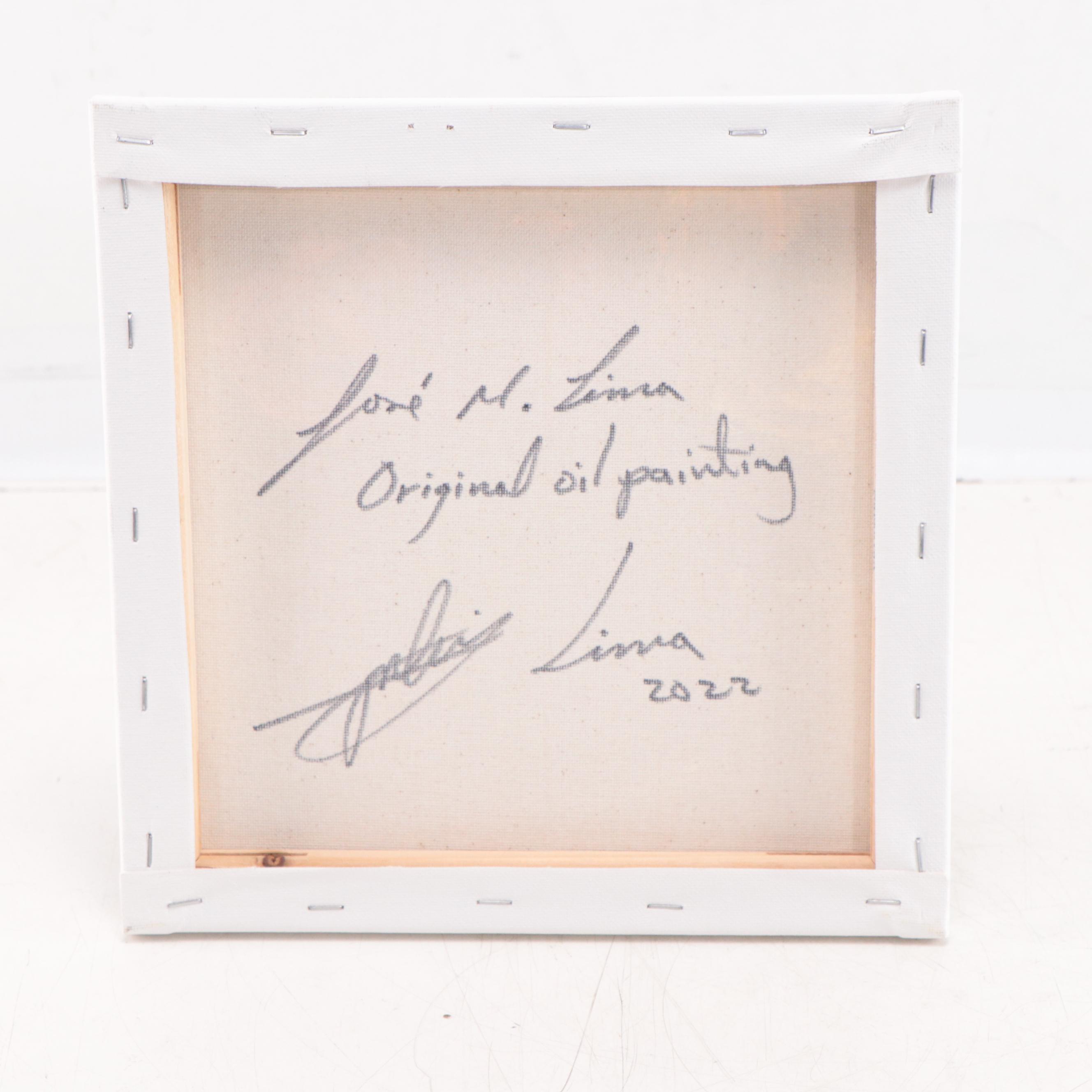 José M. Lima Floral Still Life Oil Painting, 2022