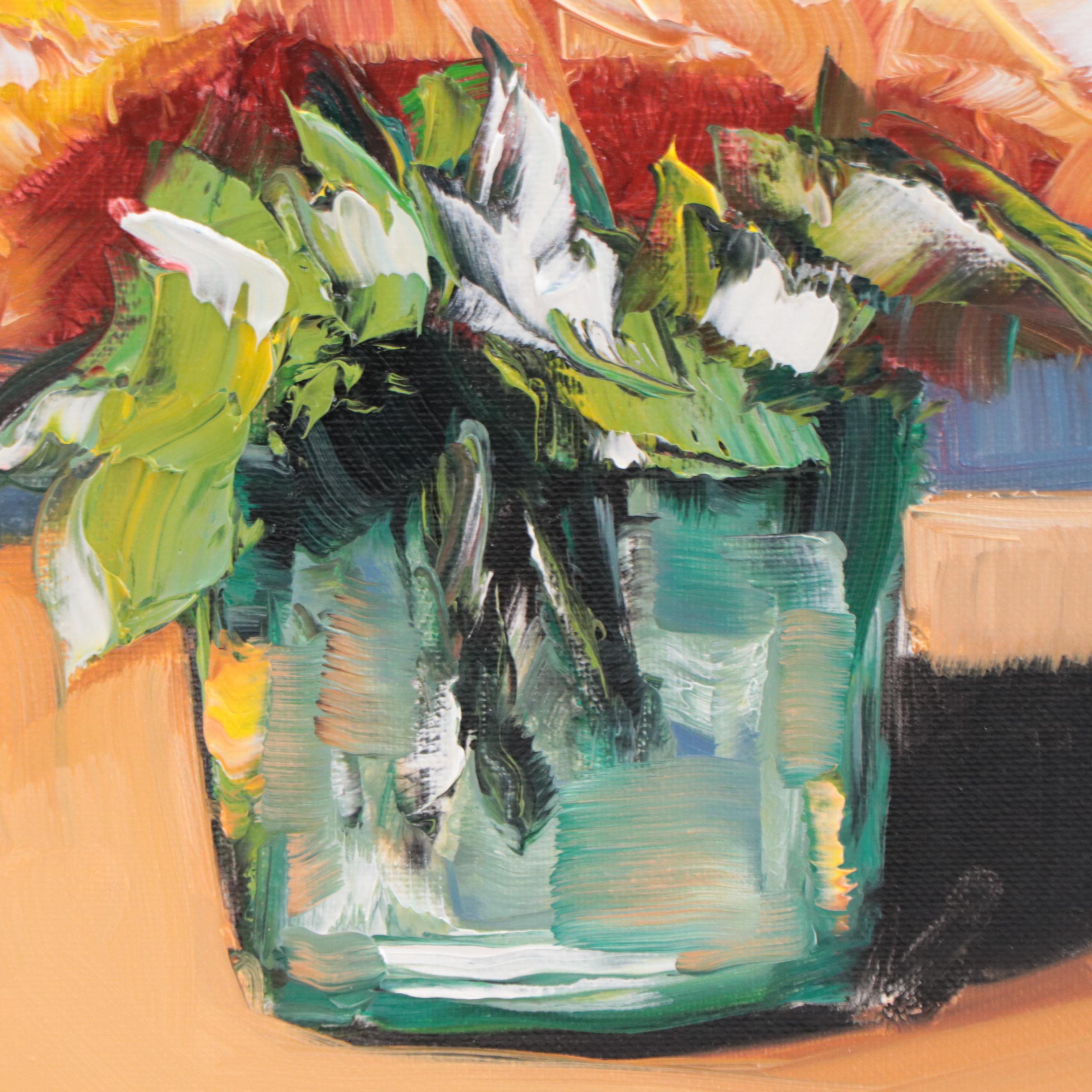 José M. Lima Floral Still Life Oil Painting, 2022