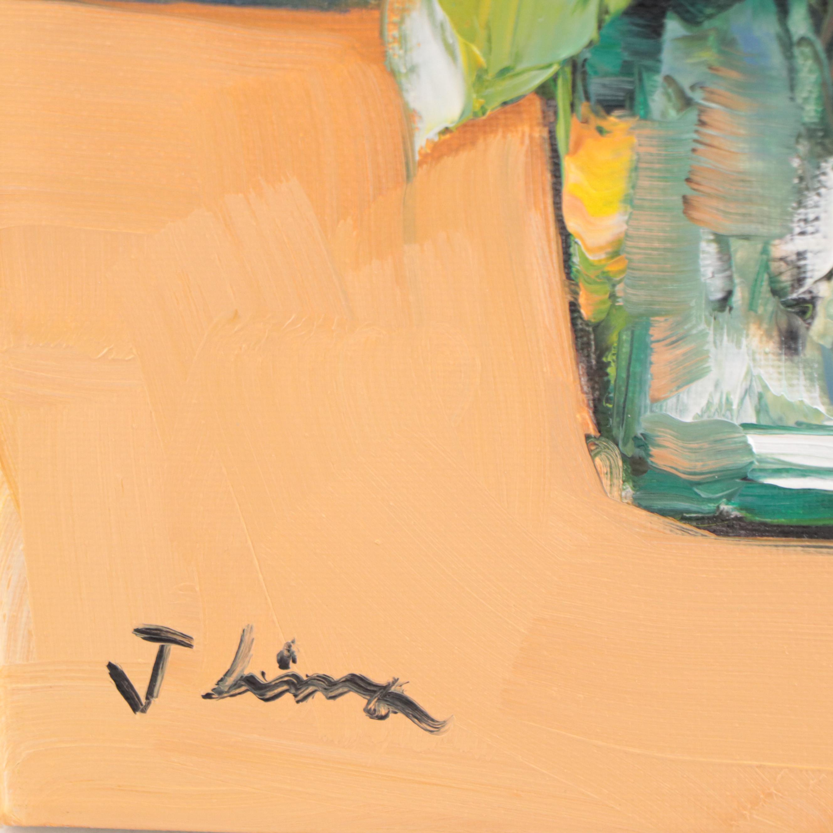 José M. Lima Floral Still Life Oil Painting, 2022