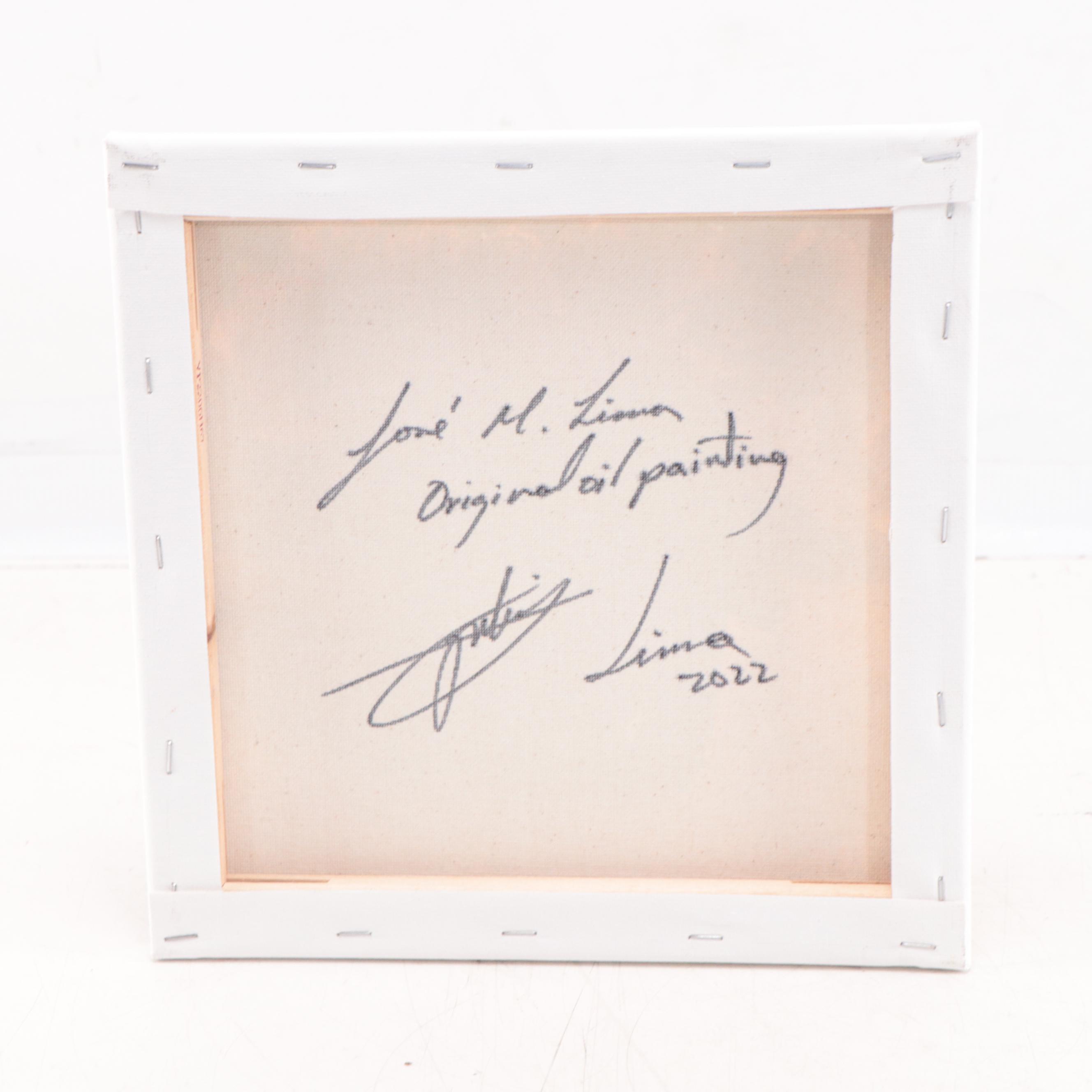 José M. Lima Floral Still Life Oil Painting, 2022