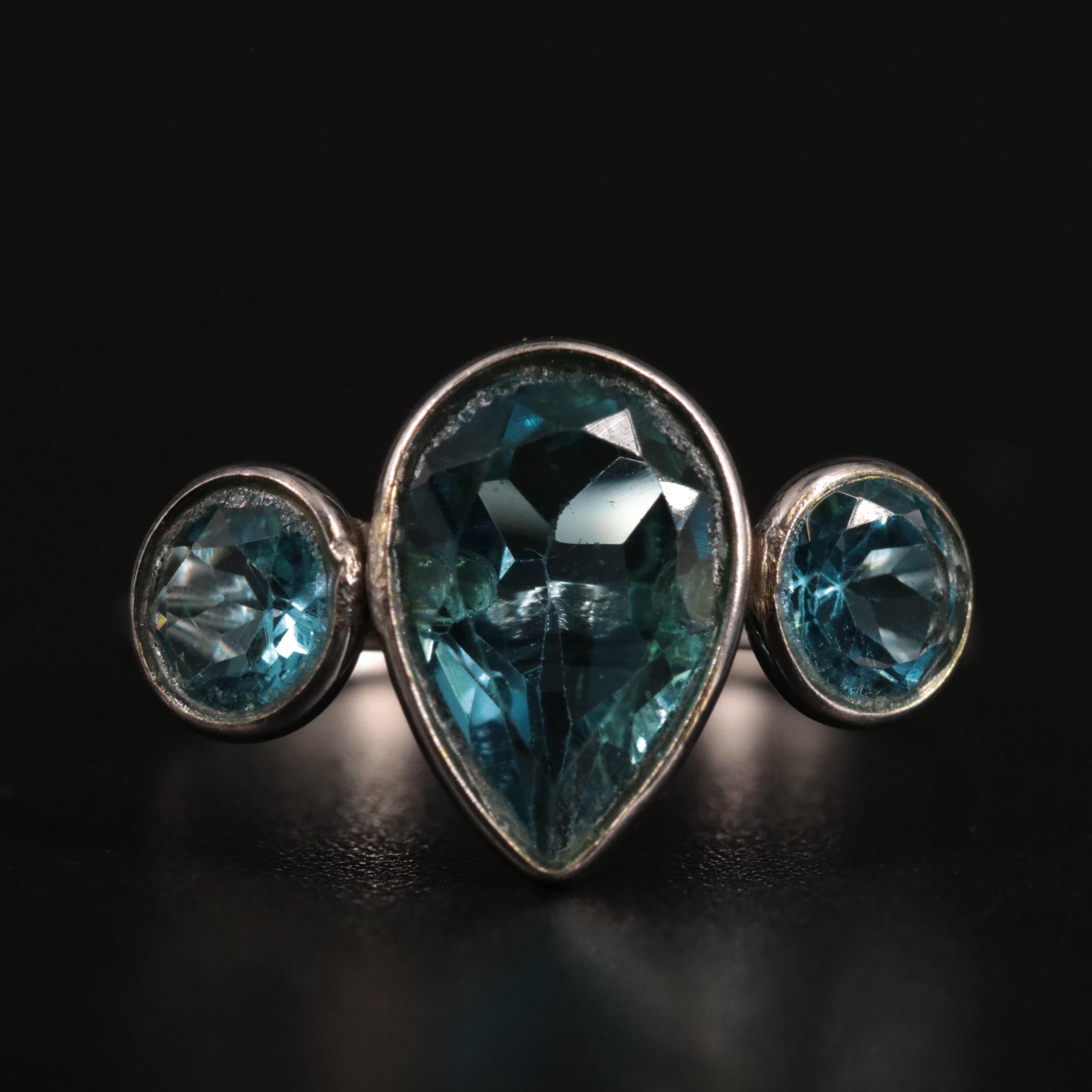 14K Blue Topaz Ring