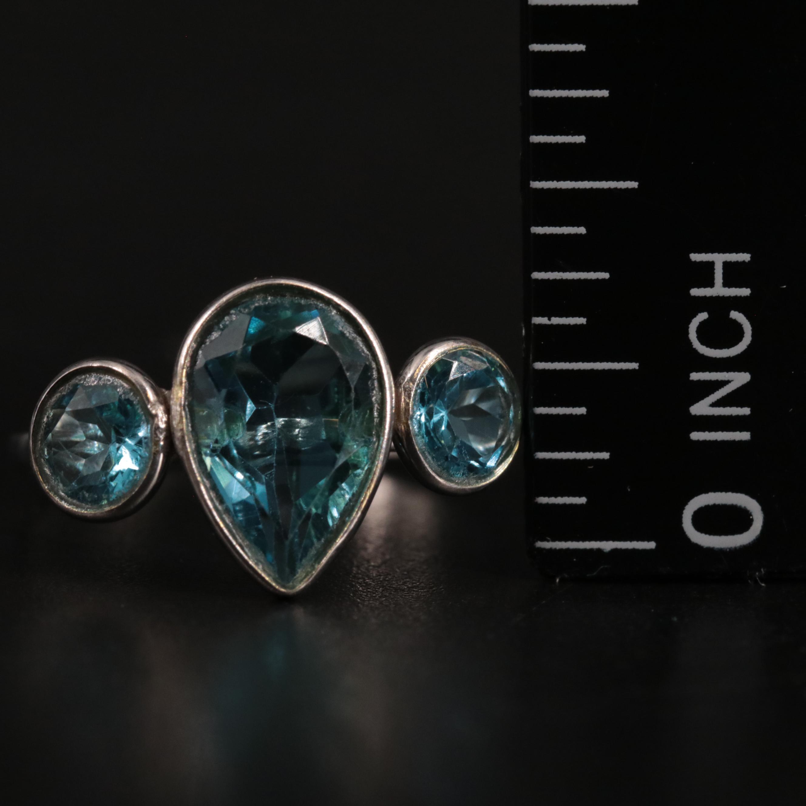 14K Blue Topaz Ring