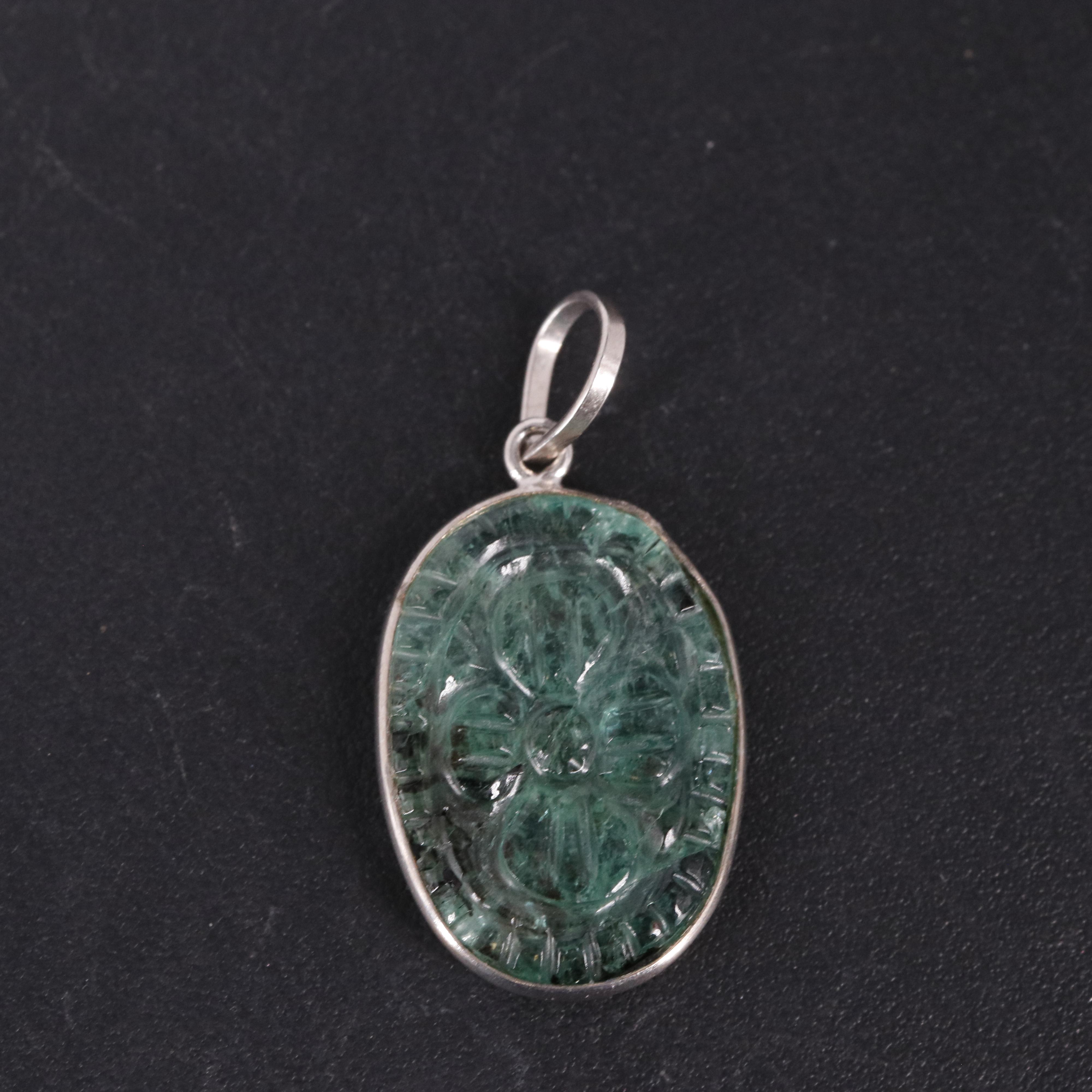 14K Emerald Pendant