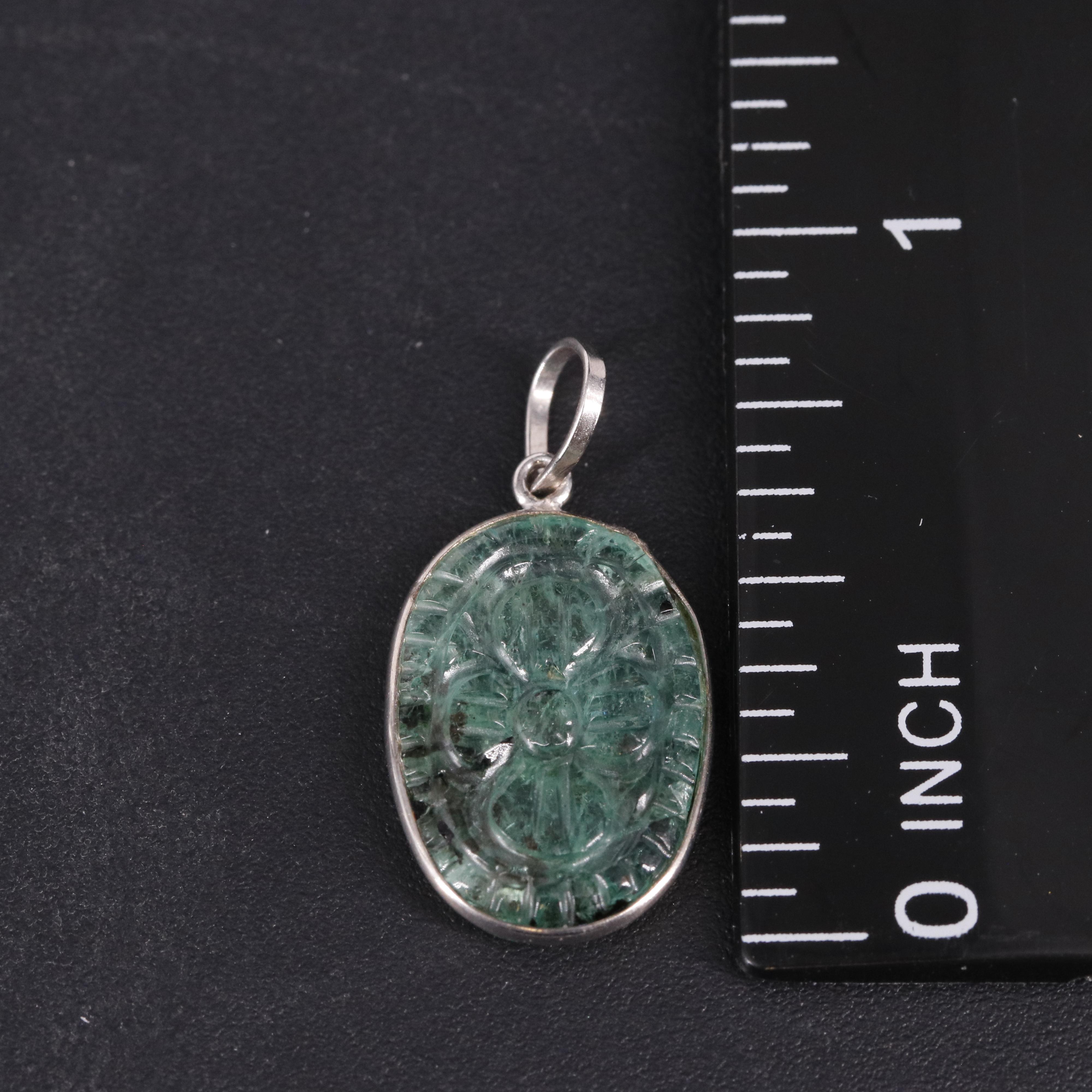 14K Emerald Pendant
