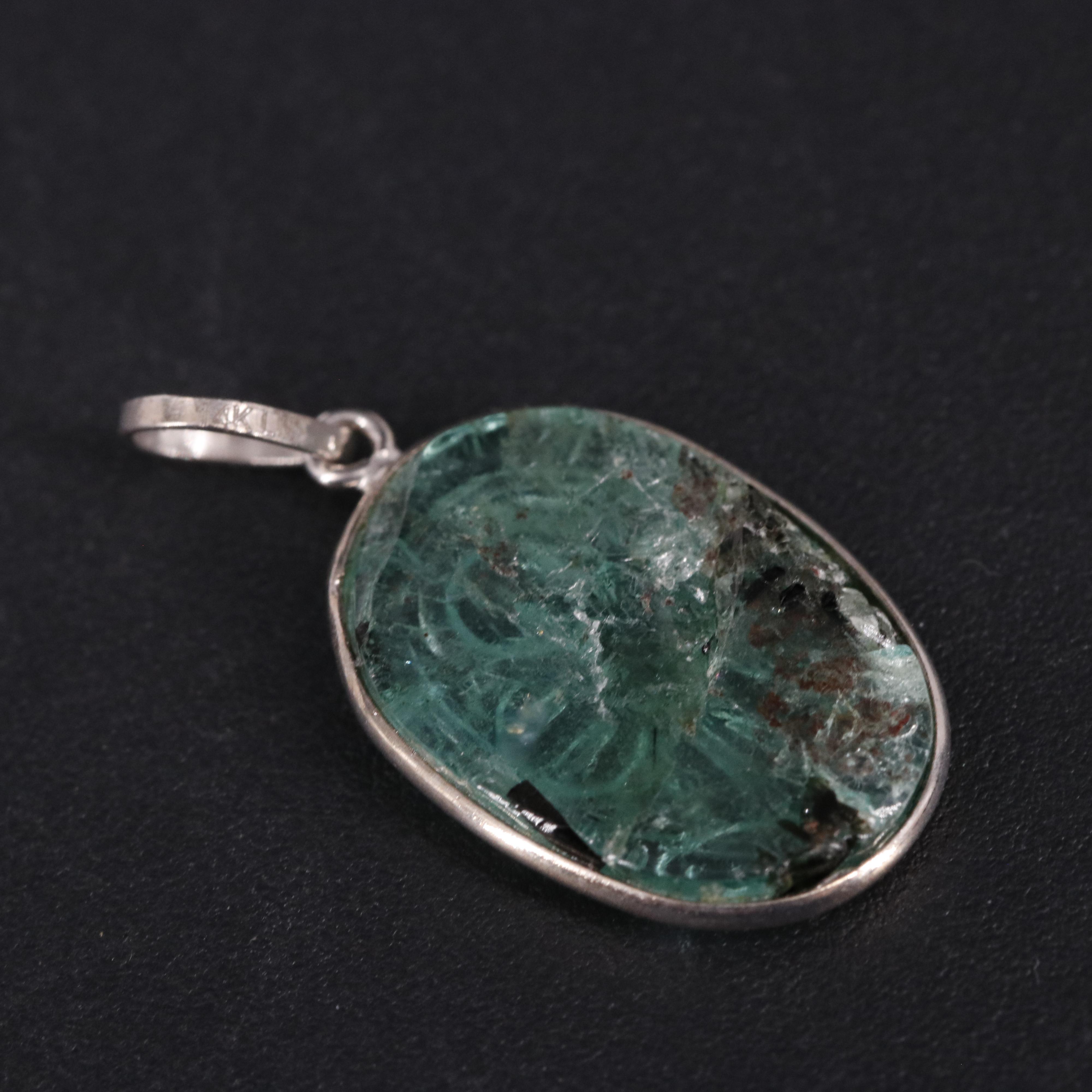 14K Emerald Pendant