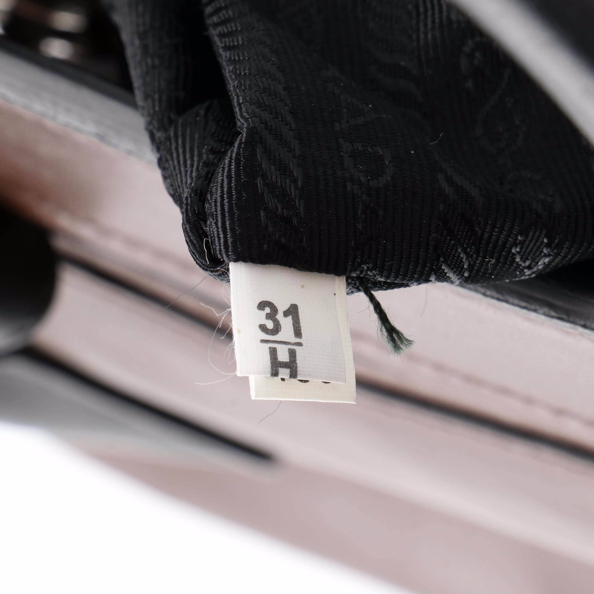 Prada Shopping Tote BN2611 in Brown/Black Calfskin Leather