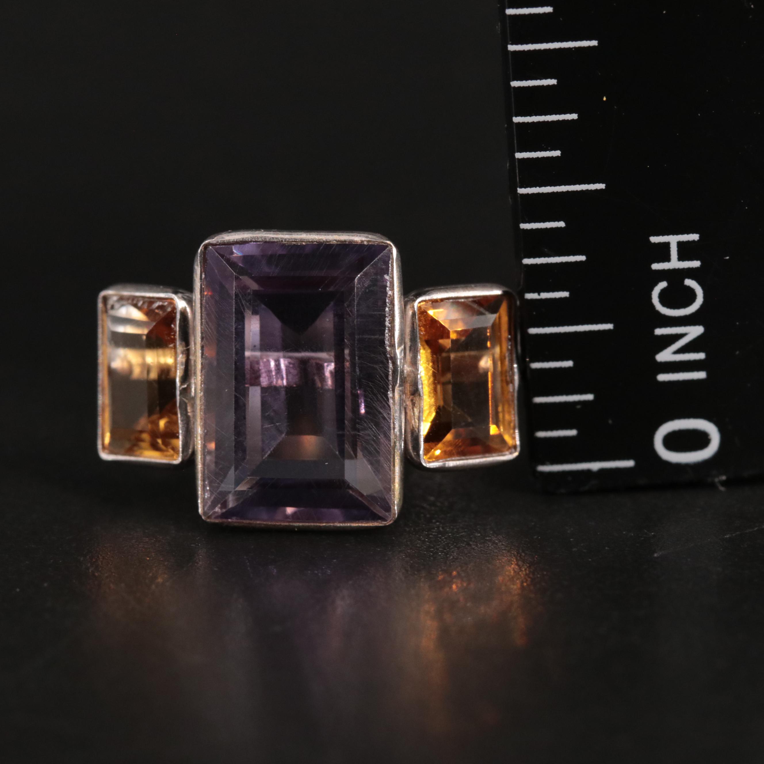 14K Amethyst and Citrine Ring