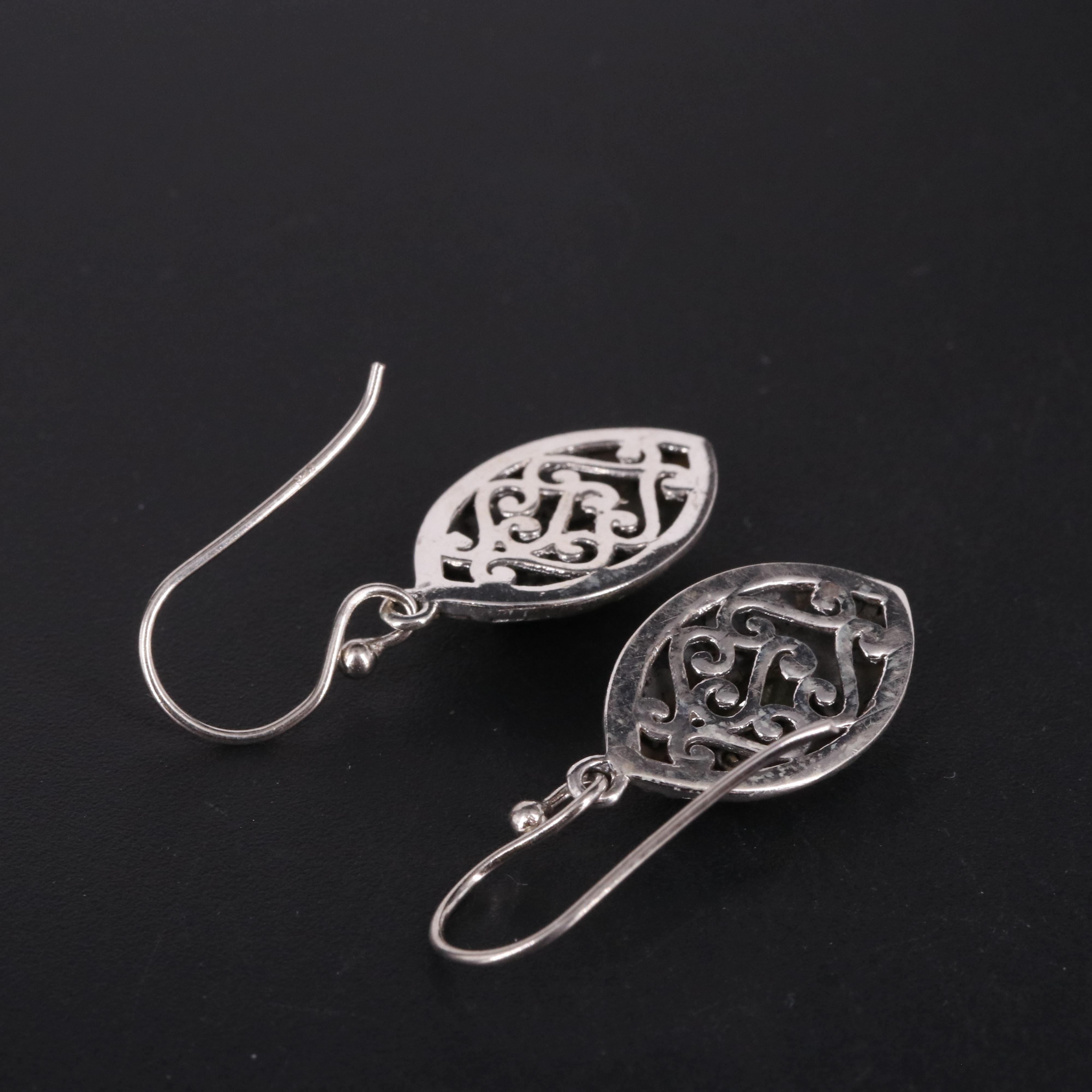 Oval Drop Earrings