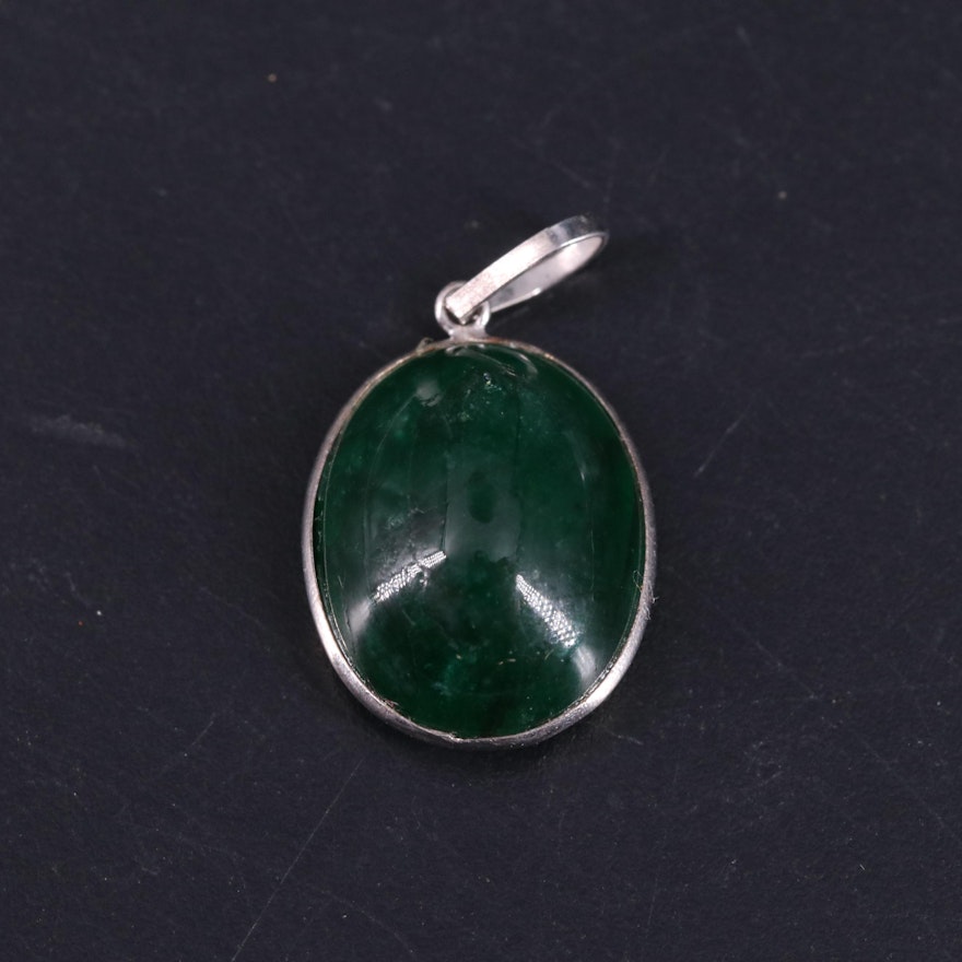 14K Emerald Pendant