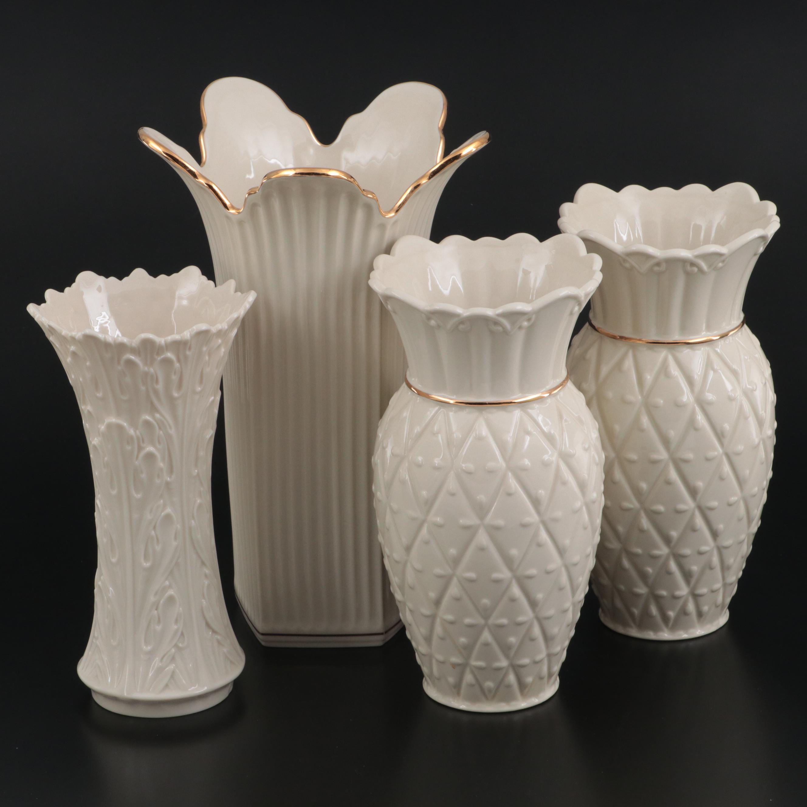 Lenox Bone China "Say it with Silk" and Other Vases