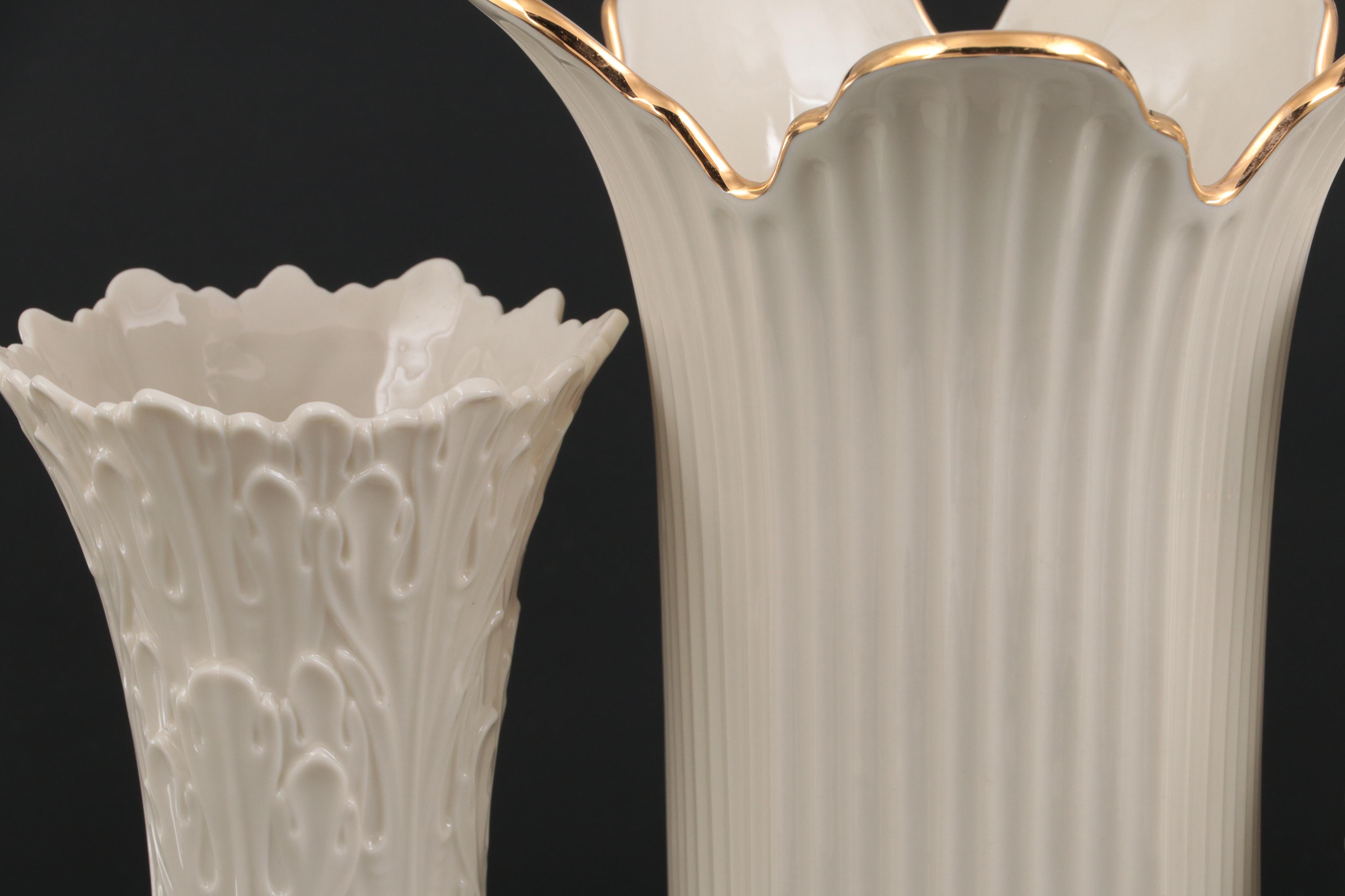 Lenox Bone China "Say it with Silk" and Other Vases