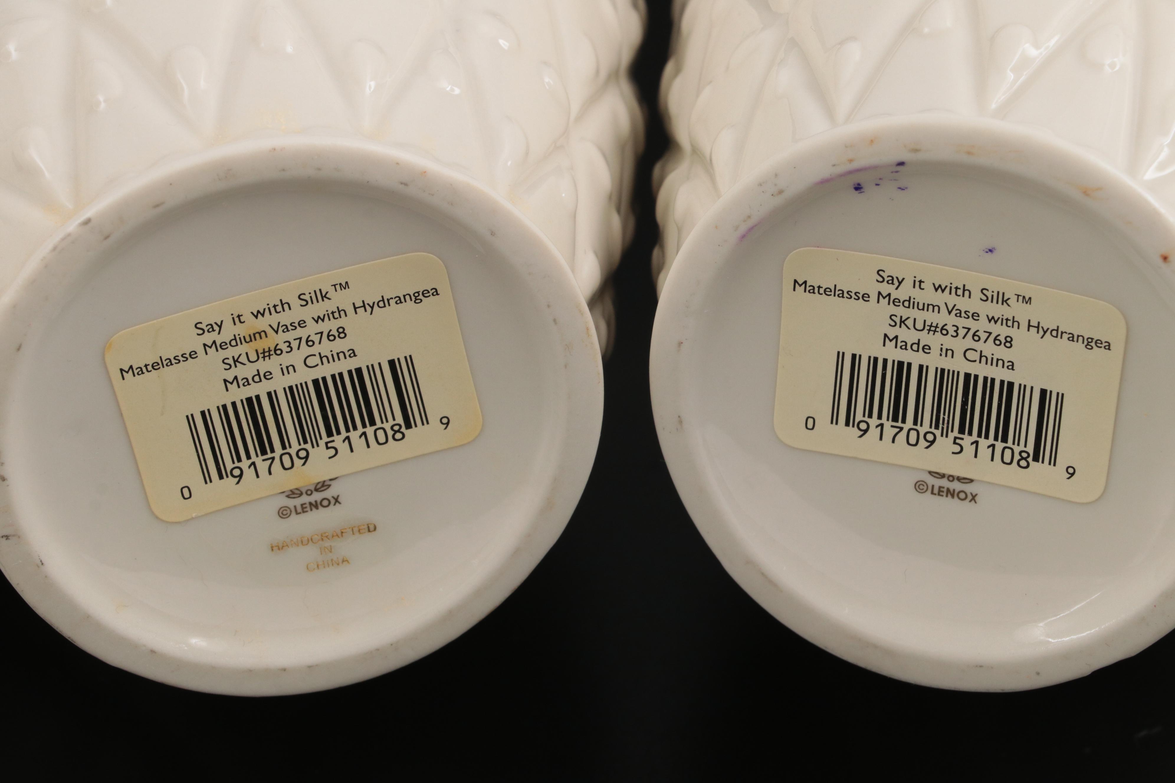 Lenox Bone China "Say it with Silk" and Other Vases