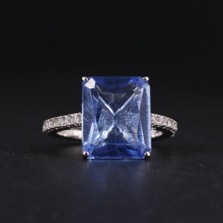 Topaz with Cubic Zirconia Ring