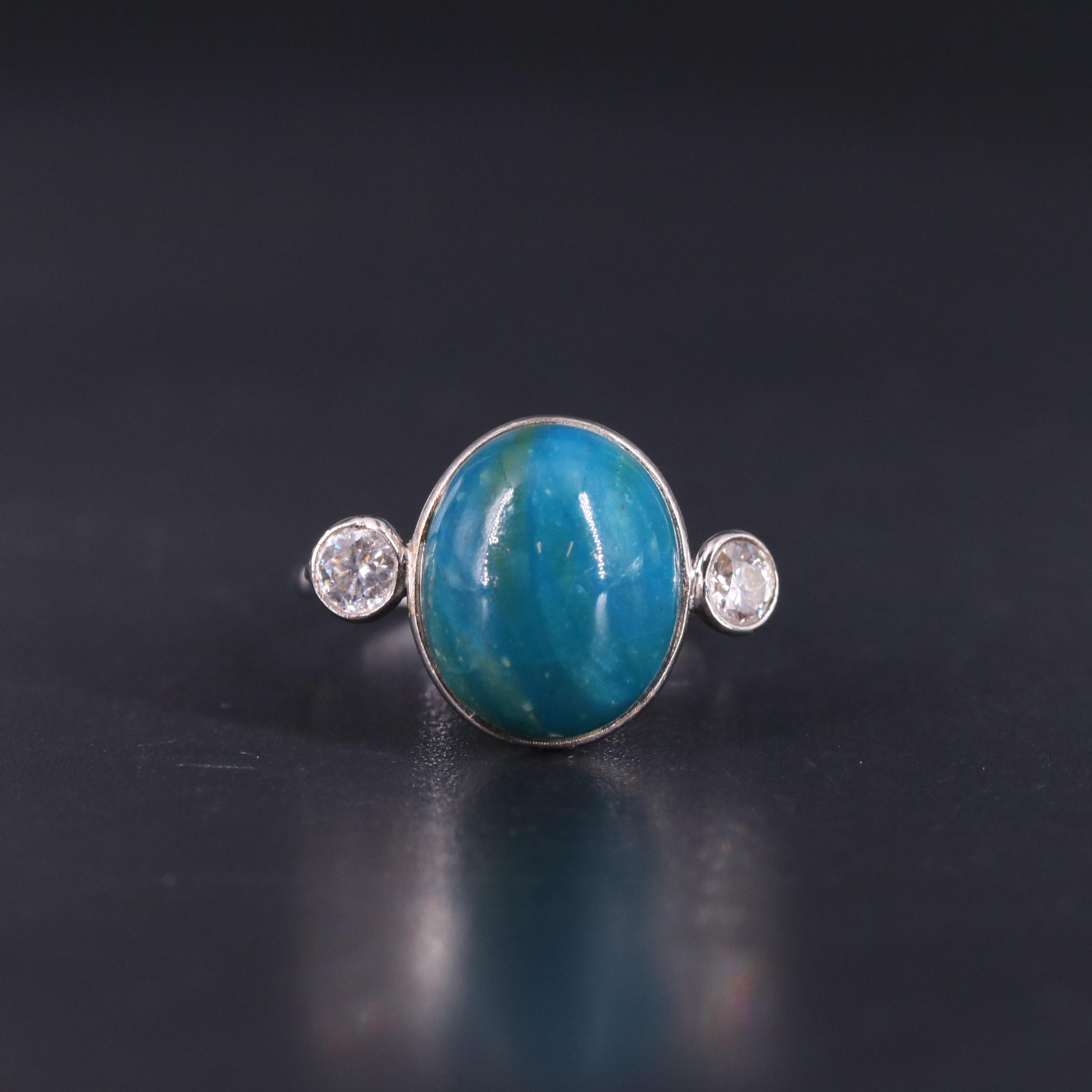 14K Opalina and Moissanite Ring