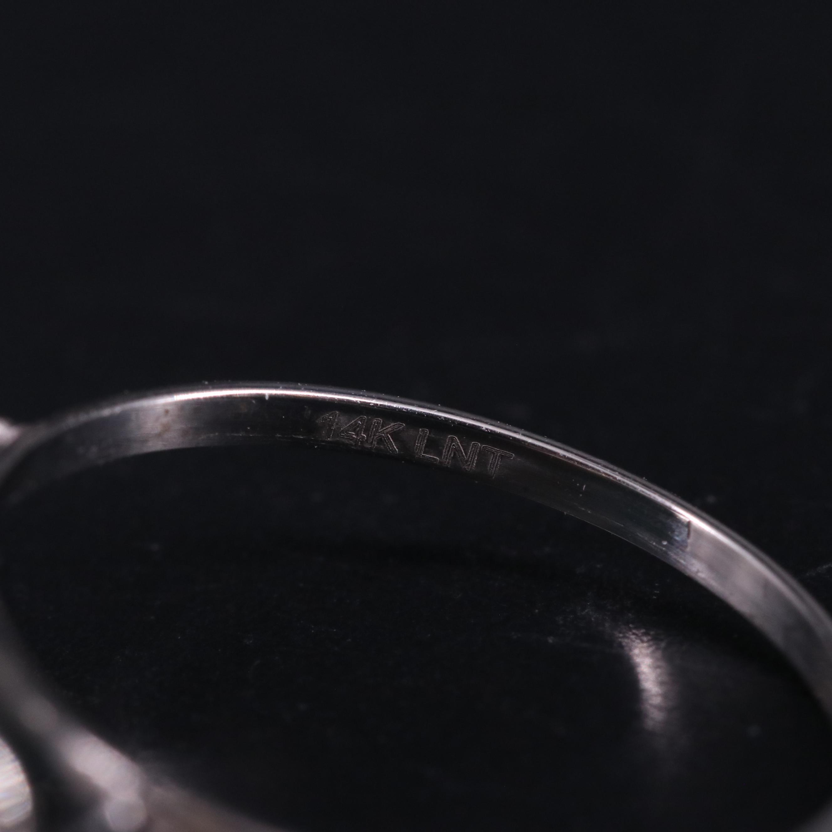 14K Opalina and Moissanite Ring